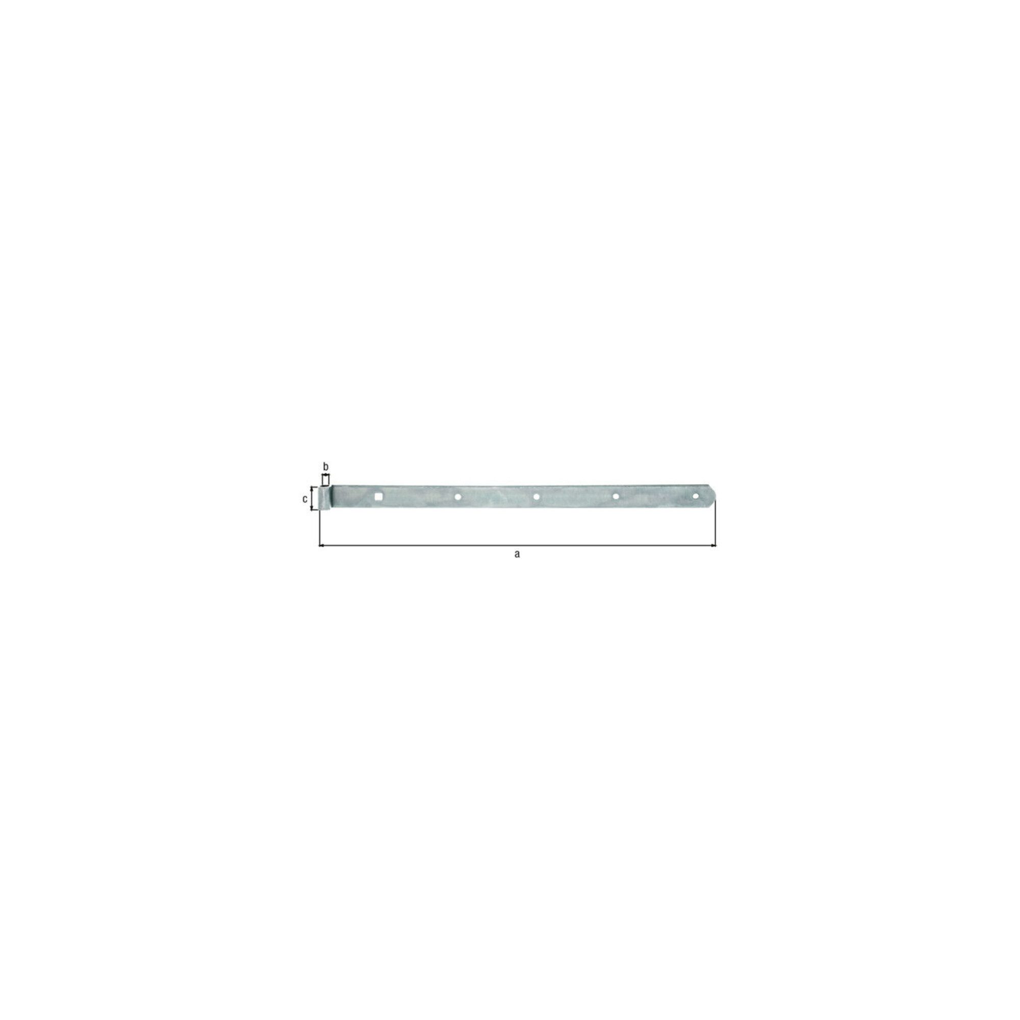 Alberts Luftpumpe Ladenband L.500x10x30mm S.3mm D.10mm STA galv.gelb verz.rd GAH