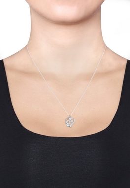 Elli Kette mit Anhänger Herz Mom Muttertag Zirkonia 925 Silber, Herz