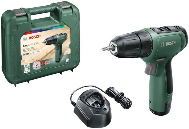 BOSCH Akku-Bohrschrauber EasyDrill 1200, 12 V, ink. Akku, Ladegerät und Koffer