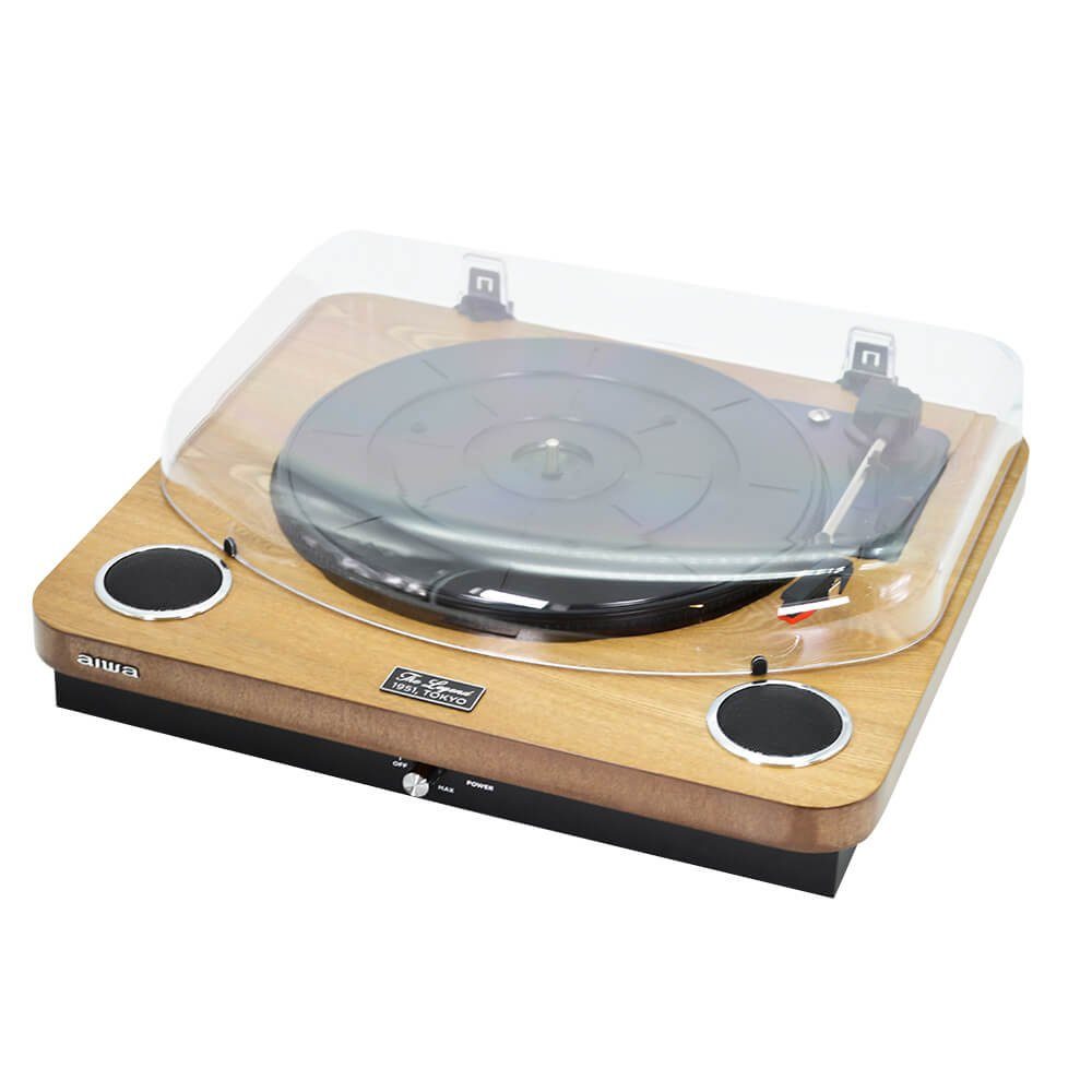 Aiwa GBTUR-120 Plattenspieler BT 3 Vinyl FM (Riemenantrieb) Plattenspieler Geschwindigkeiten Schallplatten
