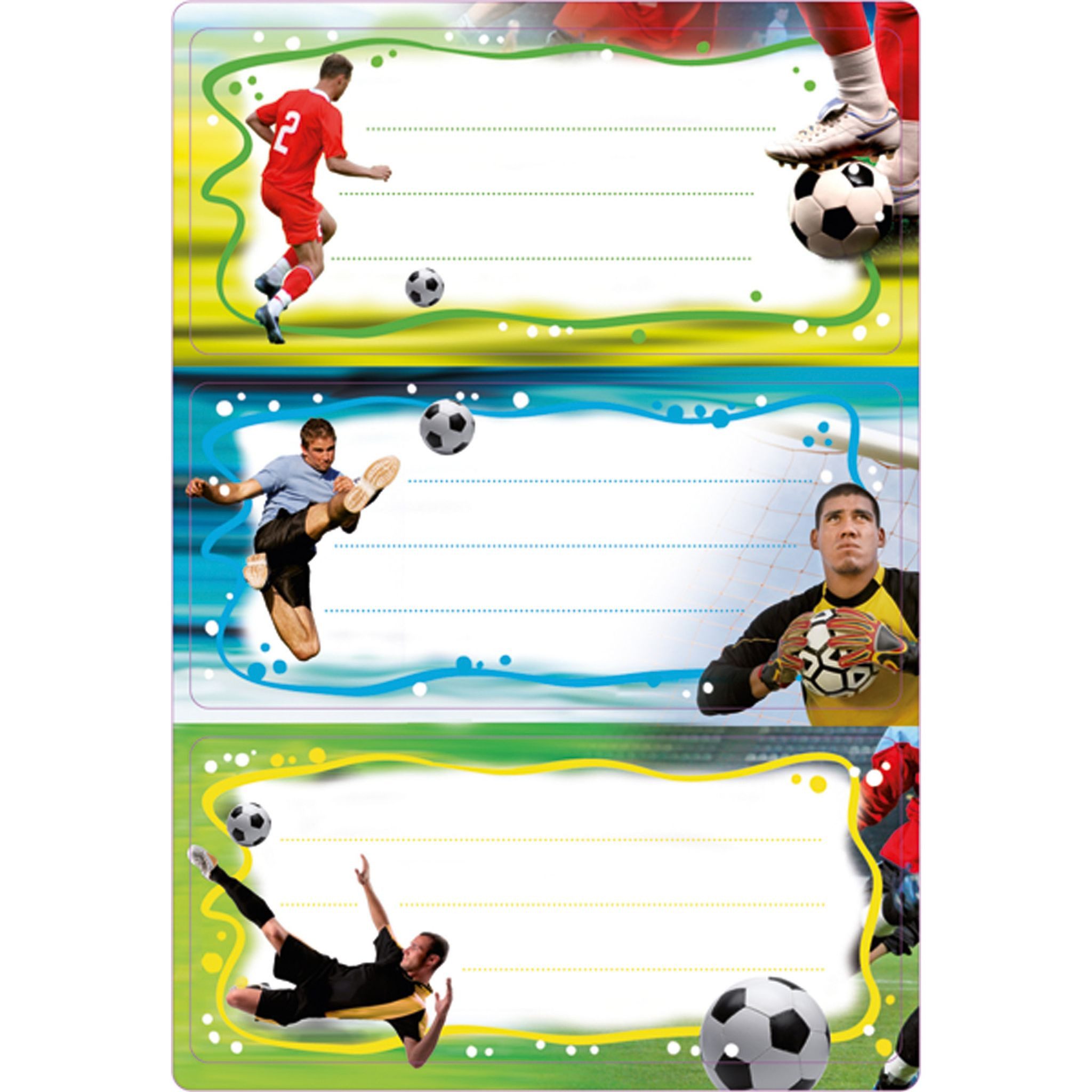 HERMA Schulheft Herma Schuletiketten 76 x 35 mm Fussball 2 Bl 6 Etik.