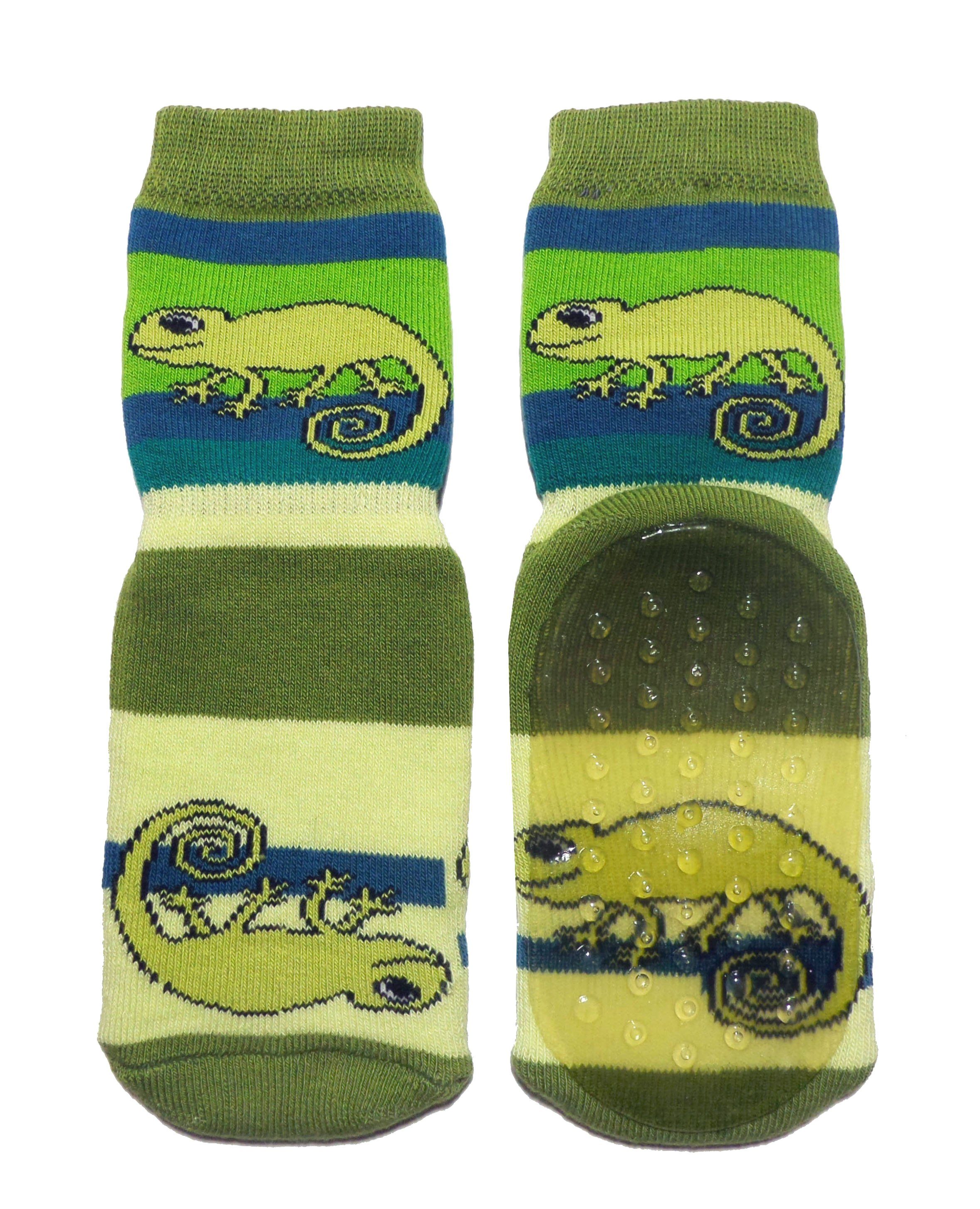 WERI SPEZIALS Strumpfhersteller GmbH ABS-Socken Kinder ABS-Socken >>Chamäleon<< weiche Baumwolle mit Frottee