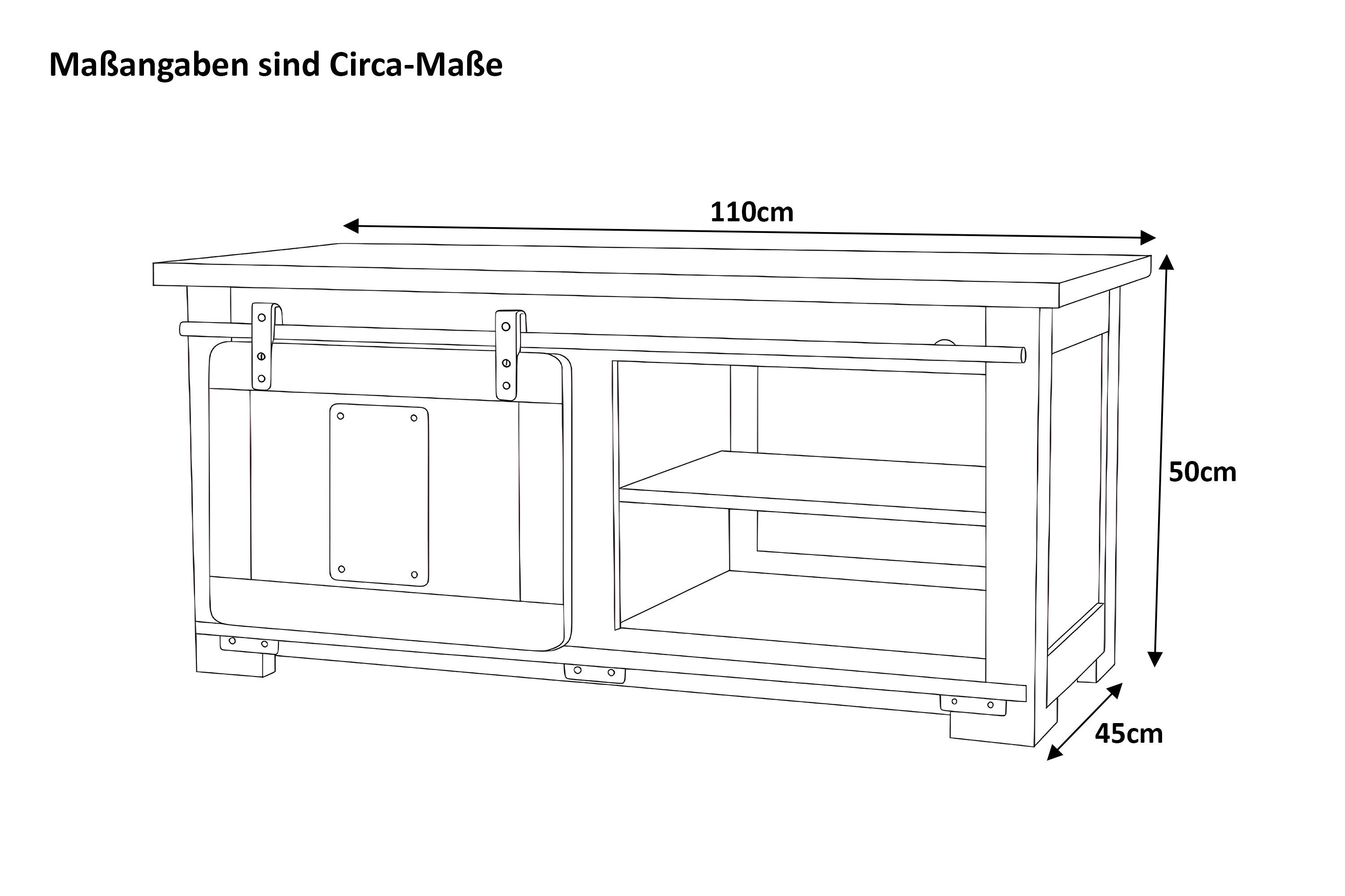 SAM® Couchtisch Gia, Akazienholz, mit Baumkante oder gerader Kante, Industrial-Design
