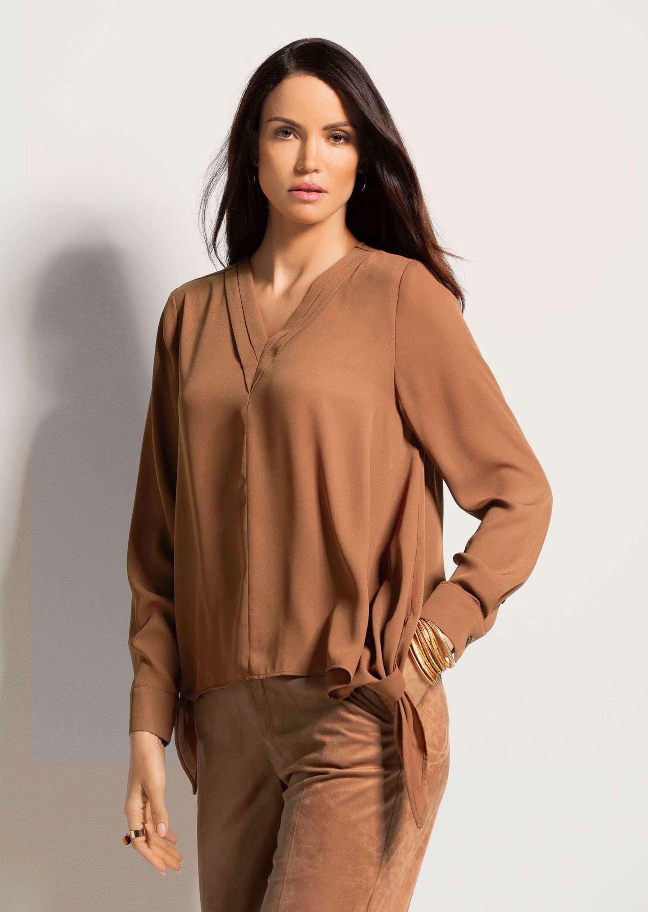 MADELEINE Langarmbluse Tunika in modischer Kurzform