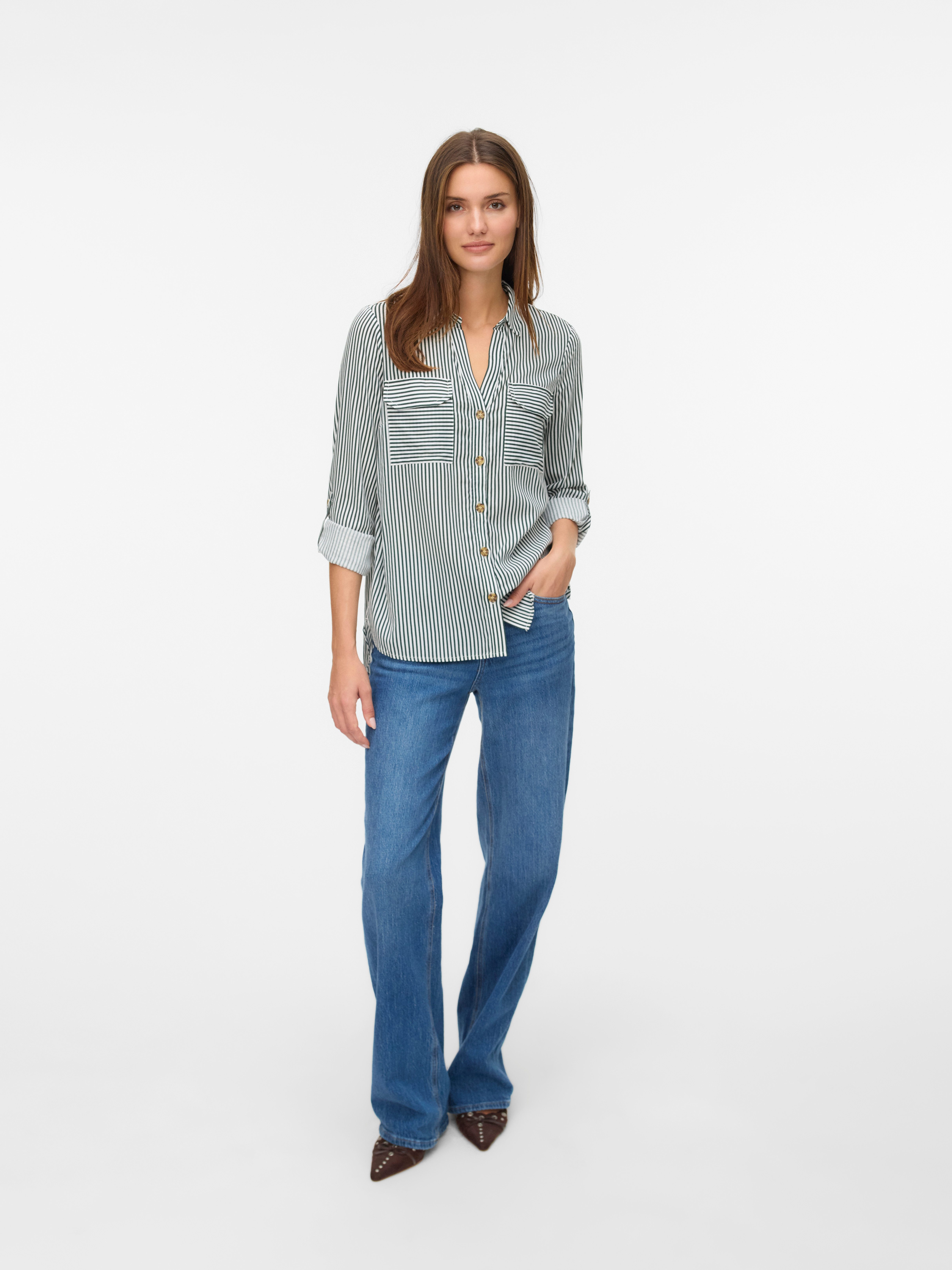 Vero Moda Hemdbluse VMBUMPY L/S SHIRT NEW WVN GA NOOS Viskose, regular fit – Bild 5 von 5