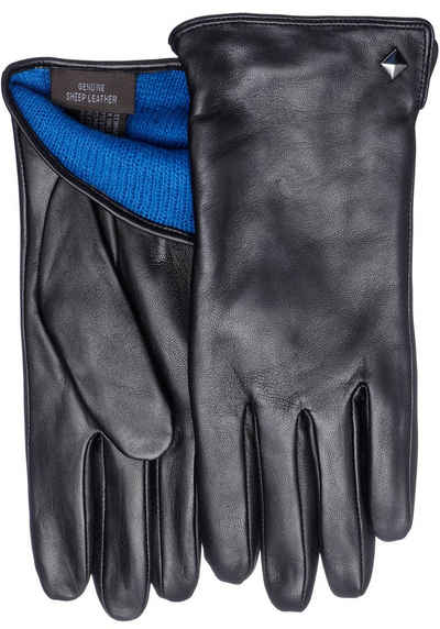 PEARLWOOD Lederhandschuhe »Meg« Touchscreenfähig - mit 10 Fingern bedienbar, softes Futter