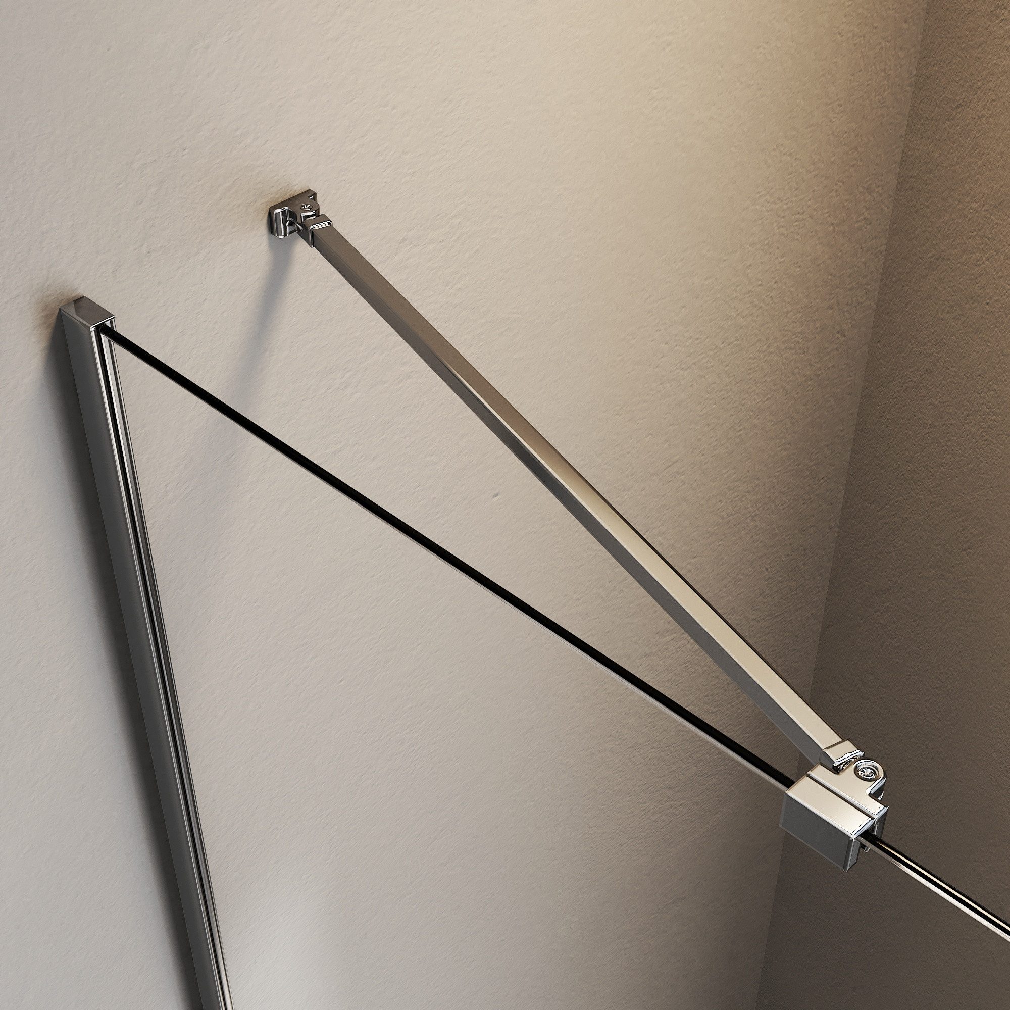 Hopibath Duschwand-Stabilisationsstange Chrom Haltestange Duschwand 50cm günstig online kaufen