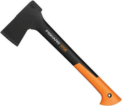 Fiskars Universalaxt Spaltaxt 44cm X10, inkl Klingen & Transportschutz, Axt zum Holz Hacken, 980 g, 44,00 cm Länge, (Gartenaxt Baumaxt Axe Spalthammer Hacke Baum, Äxte, Holz Spalter, Outdoor Holzbeilaxt, Freizeitbeil Campingbeil), Antihaftbeschichtet, Axt Holz spalten, Hochwertige Stahl-Klinge Beil