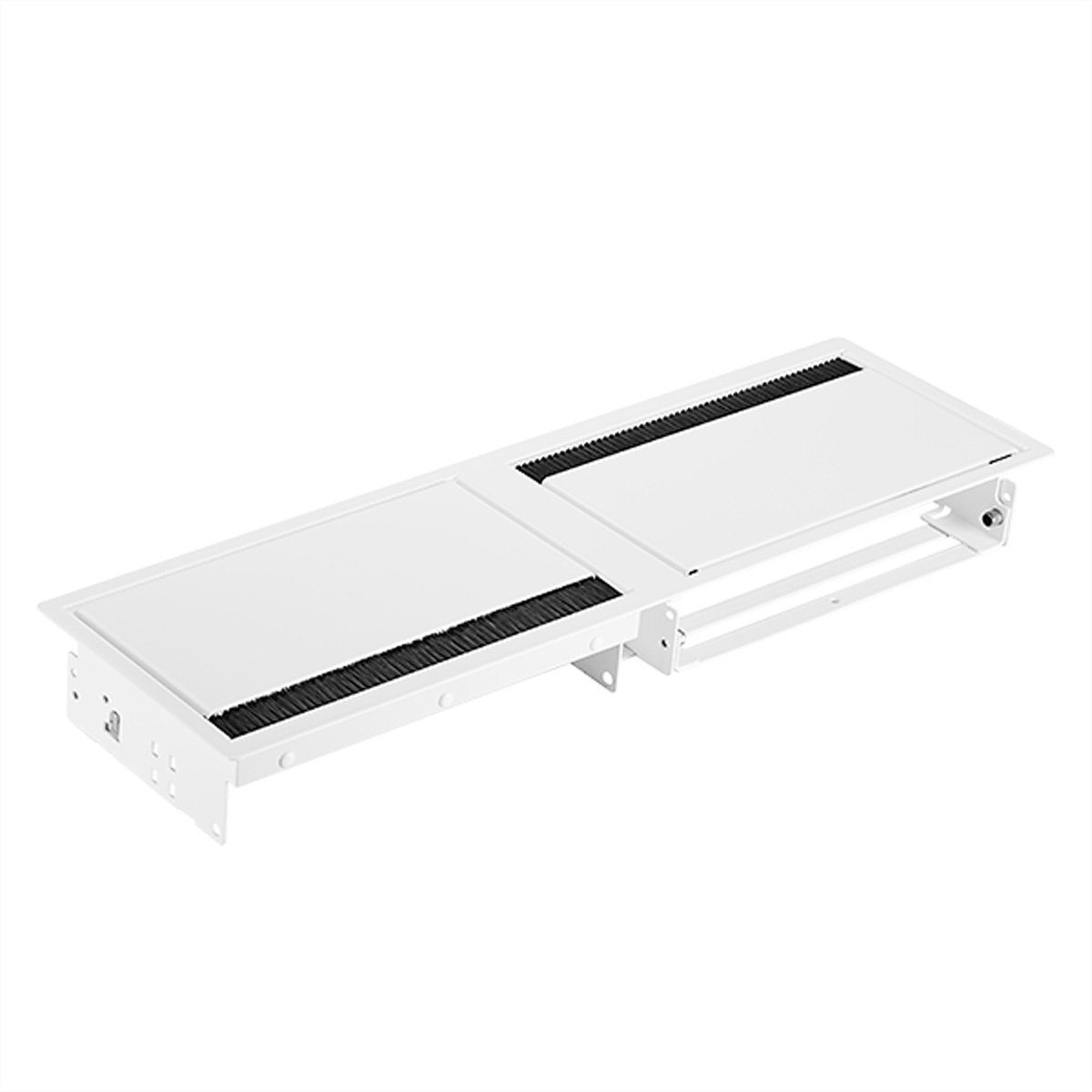 Bachmann CONI DUO Einbaurahmen 6-fach Einbau-Tischsteckdosenleiste, 2x 3-fach Rahmen weiss, 911.028