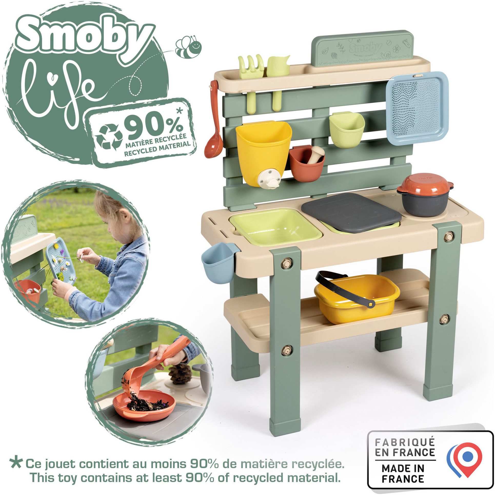 Smoby Outdoor-Spielküche Smoby Life Matschküche Kunststoff, Made in Europe