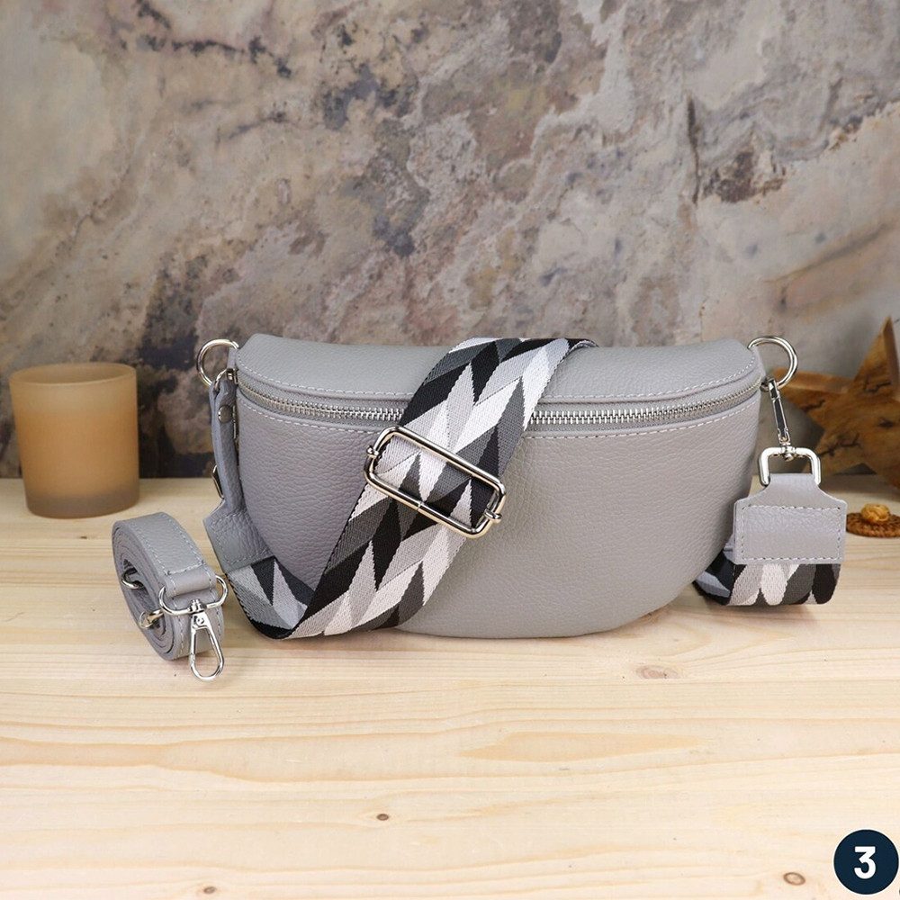Blade Umhängetasche Bauchtasche Damen Echtleder Umhängetasche Brusttasche Gürteltasche, als Schultertasche tragbar mit Verstellbare Schultergurte