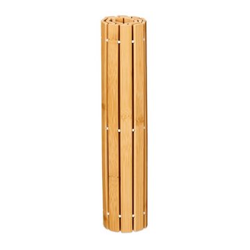 Badematte Badvorleger aus Bambus 60x40 cm relaxdays, Höhe 10 mm, Bambus