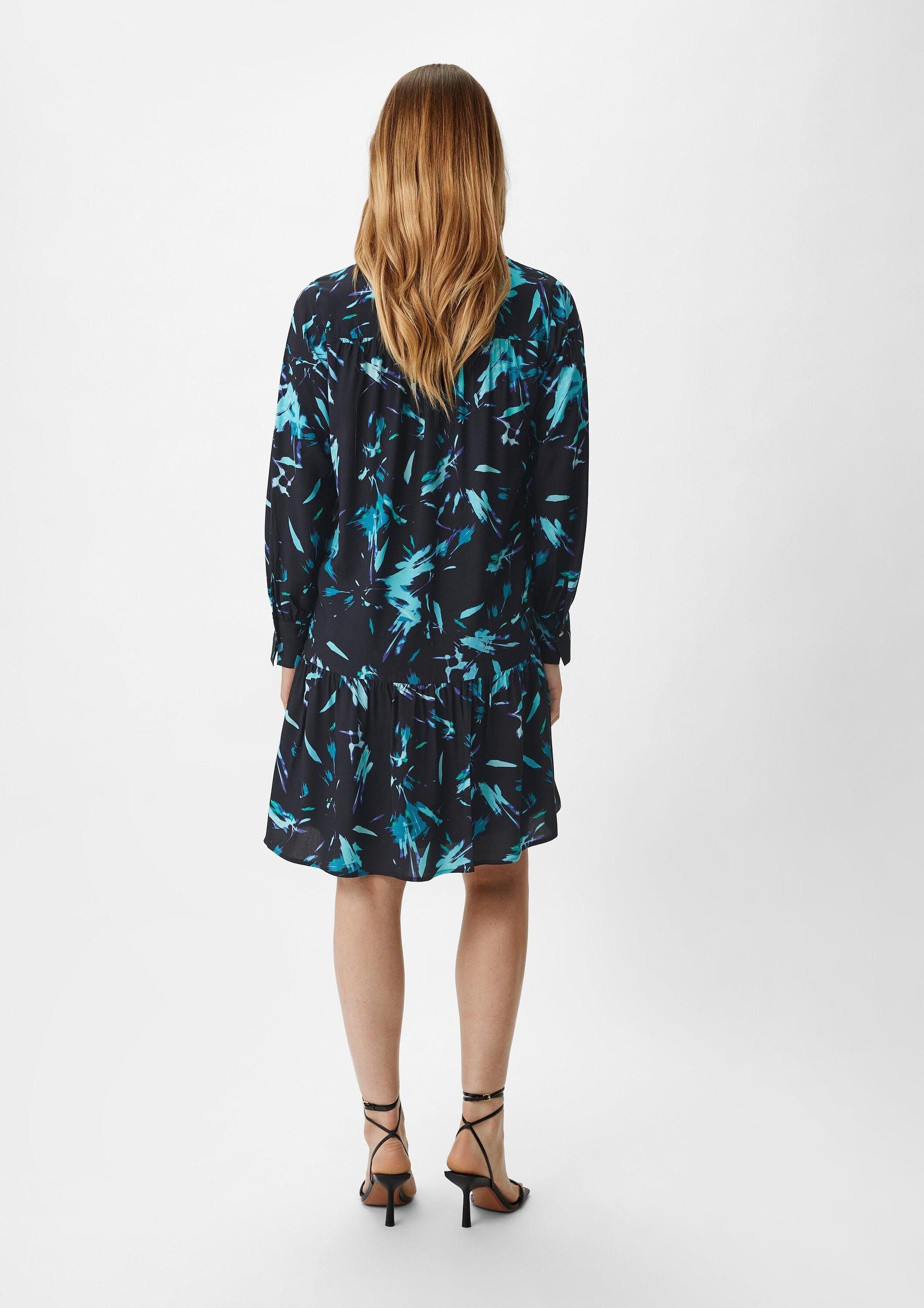 comma Minikleid Kleid Kleid mit Allover-Print