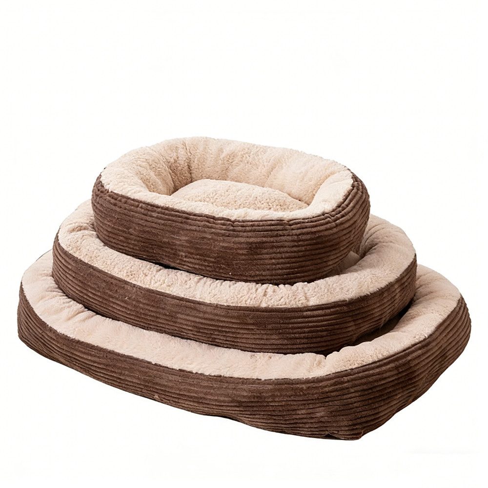 Ledander Tierbett Cord Plüsch-Hundebett,waschbarem,flauschig weich,Warm, Hundebett, Katzenbett,Hundesofa, Kuscheliges Hundekissen