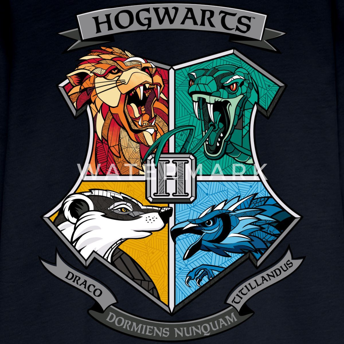 Spreadshirt T-Shirt Harry Potter Hogwarts Logo günstig online kaufen