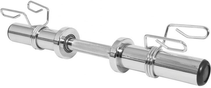 GORILLA SPORTS Kurzhantelstange Chrom 50 mm Kurzhantel Stange mit Federverschluss, Chrom, 50 cm | Kurzhantelstangen