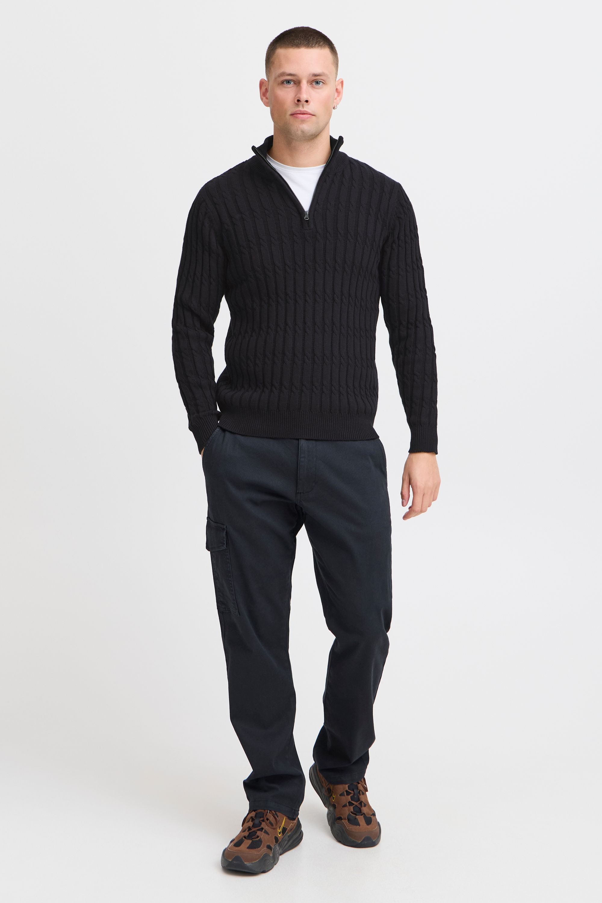 Indicode Troyer IDPaulo Strickpulli mit Stehkragen