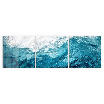 DEQORI Glasbild 'Blick durch Wellen', 'Blick durch Wellen', Glas Wandbild Bild schwebend modern