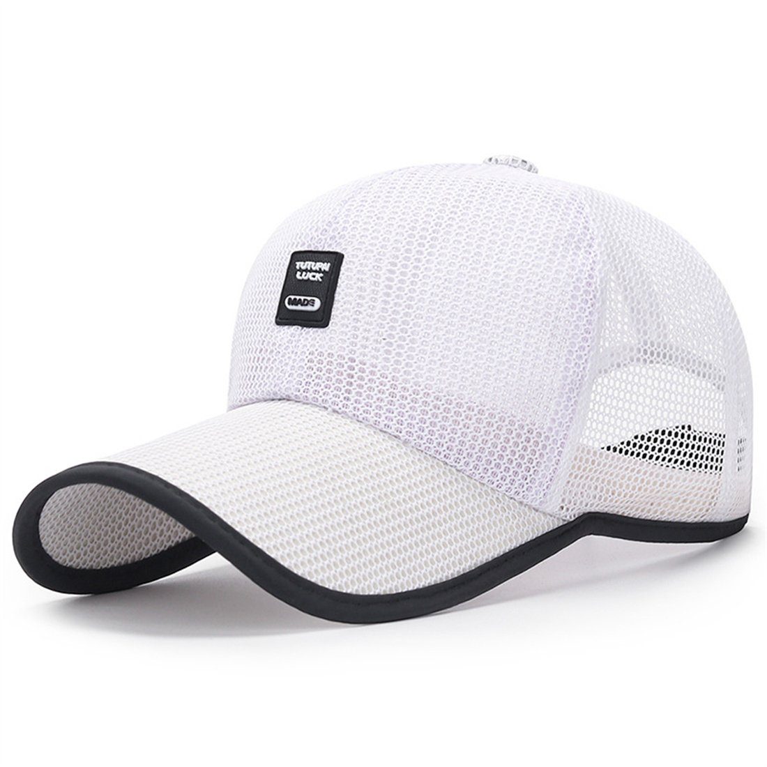 mit Baseball Weiß DÖRÖY Cap Krempe, langer Sommer-Sonnenhut Sonnenschutz-Baseballkappe