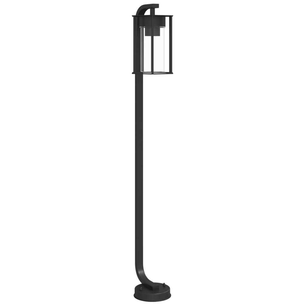 vidaXL Gartenleuchte Wegeleuchte Schwarz 100 cm Edelstahl