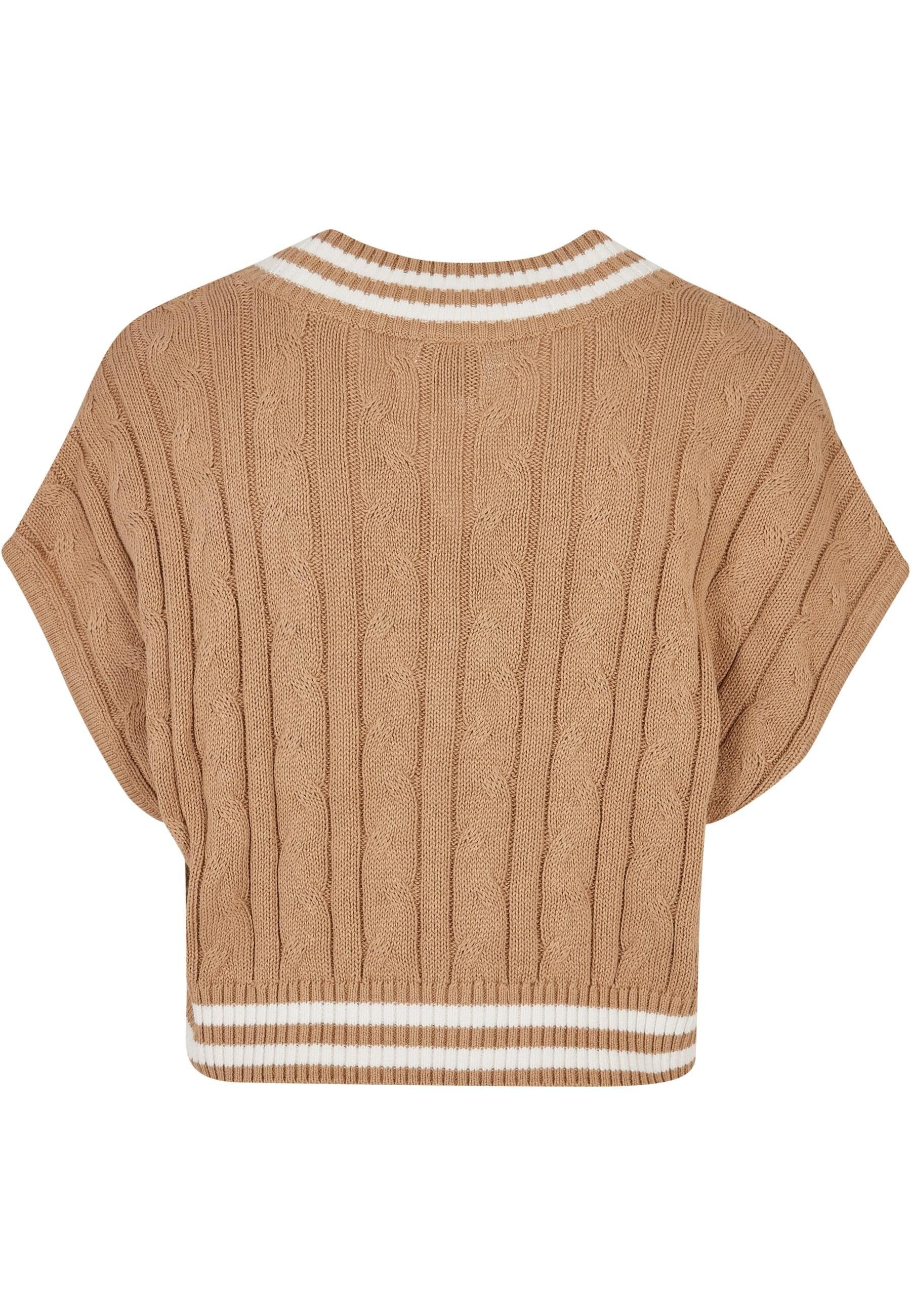 CLASSICS unionbeige Ladies (1-tlg) Damen Cropped Slipover Knit College Kapuzenpullover URBAN