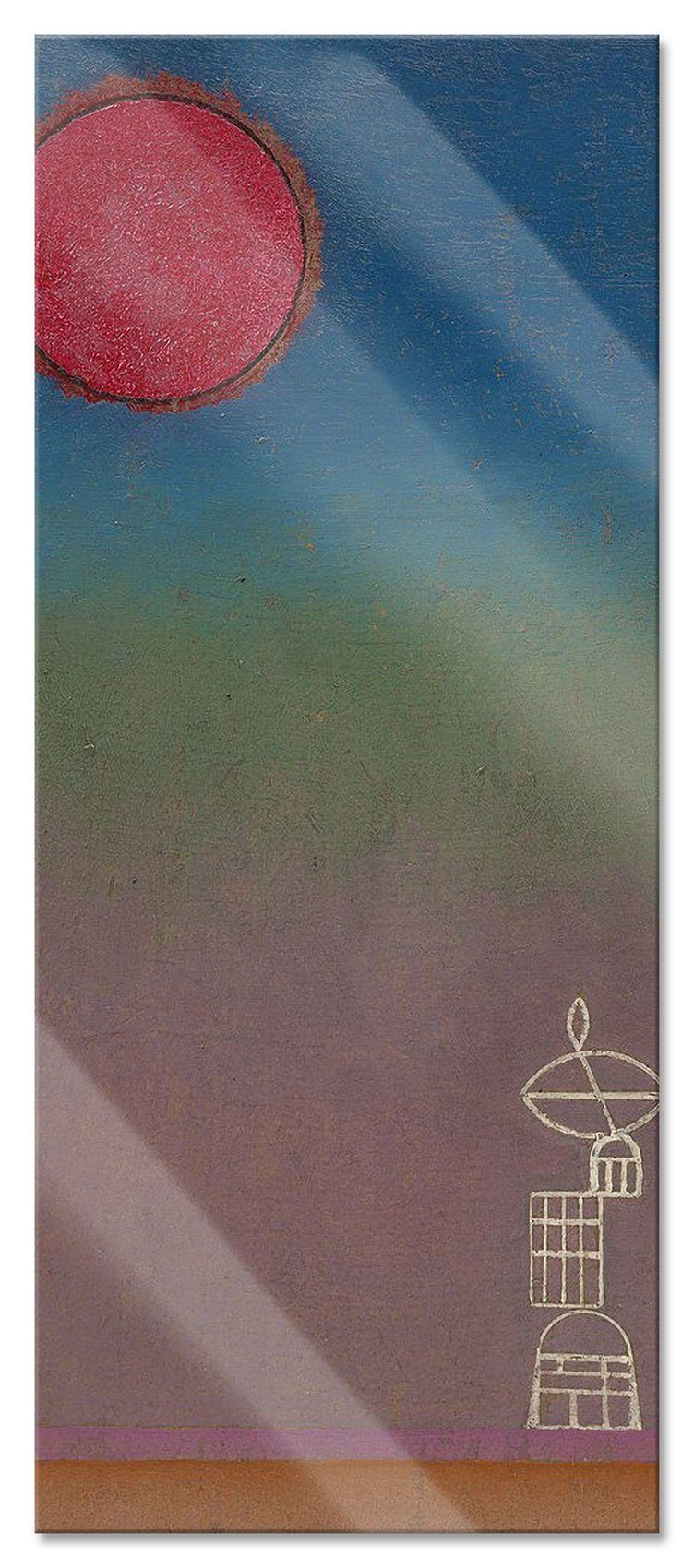 Pixxprint Glasbild Paul Liebespaar, aus Liebespaar - inkl. Glasbild St), Klee (1 Aufhängungen Klee Paul Echtglas, - Abstandshalter und