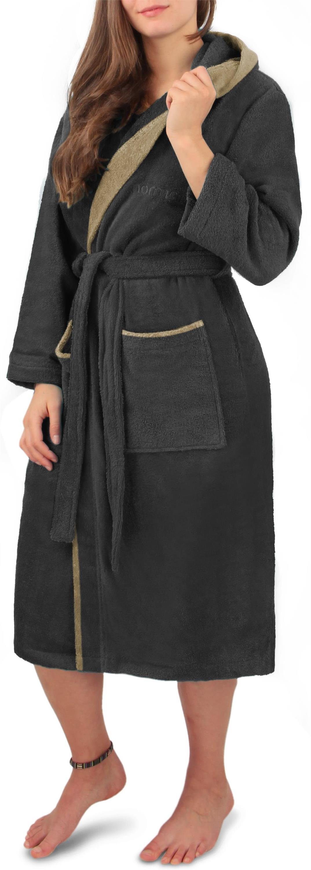 normani Damenbademantel Damen Wellness-Bademantel aus 100% Baumwolle, 122, günstig online kaufen