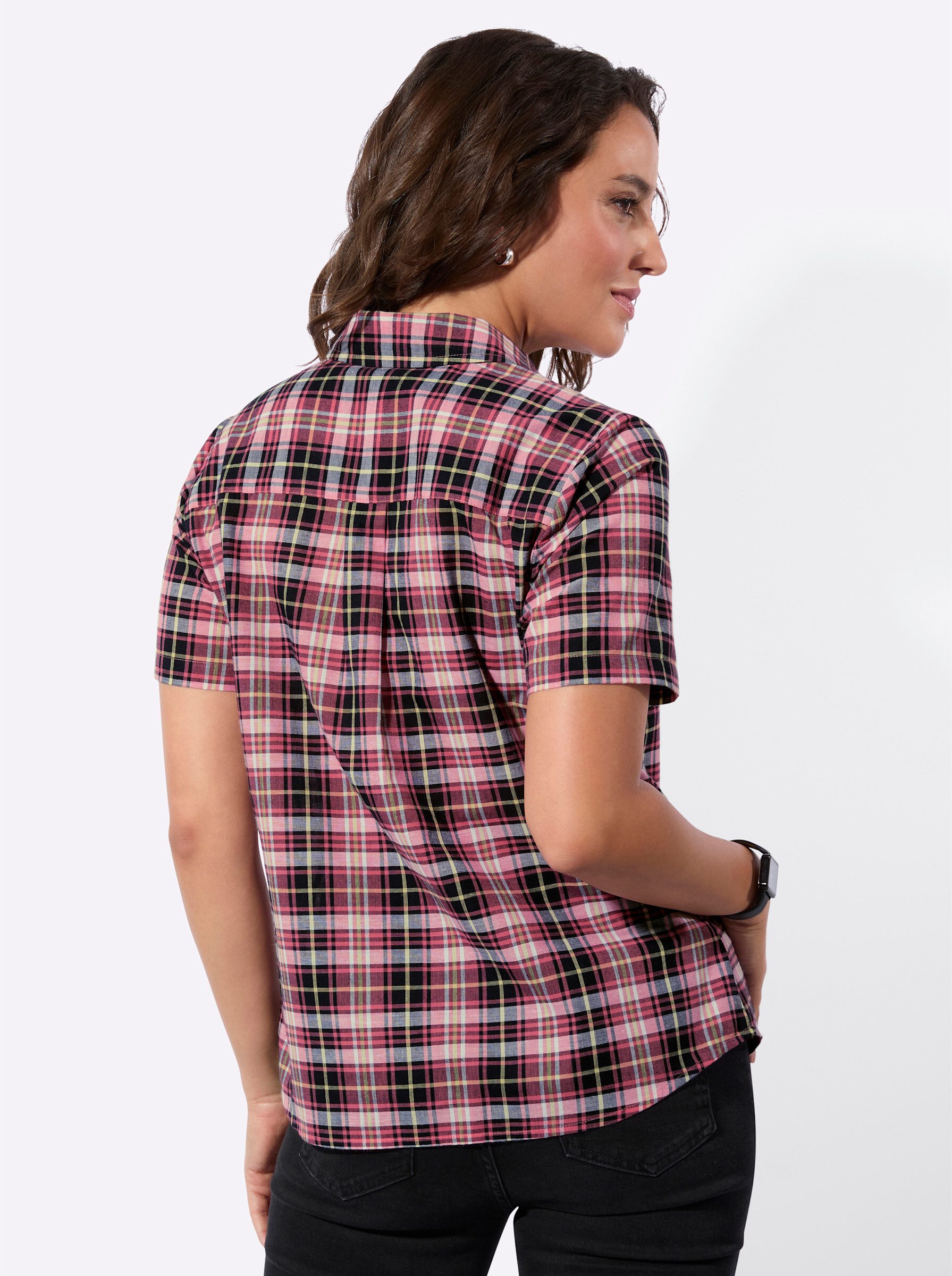 Witt Klassische Bluse Karo-Bluse Kurzarm