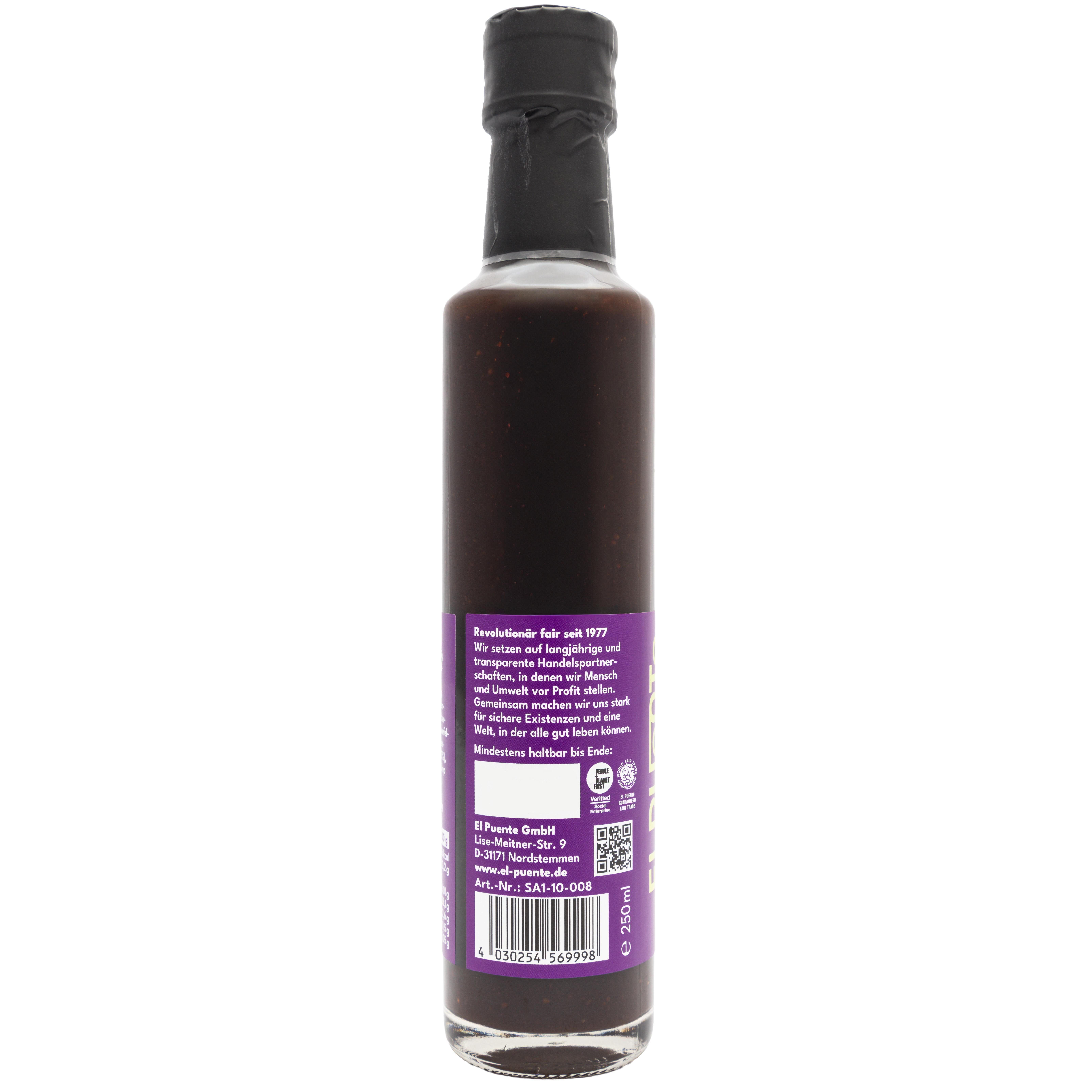 El Puente Essig Balsamico Sundried Fig, Fair Trade, Vegan, Glutenfrei, Fair Trade