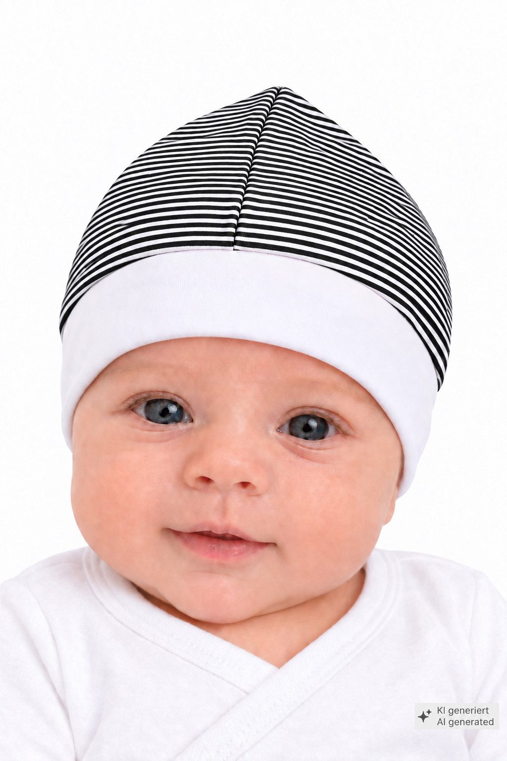 La Bortini Erstlingsmütze Baby Mütze Übergangsmütze leicht elastisch weich Babymütze (für Jungen und Mädchen) gestreift, Haube für Neugeborene, 32 34 36 38 40 42 44 46 48 50 52 54