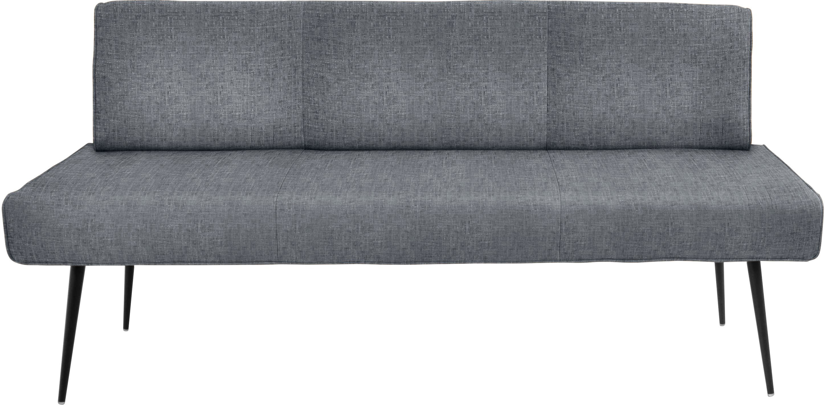 K+W Komfort & Wohnen Polsterbank Giacomo I (1-St), Metallfüsse in schwarz, wahlweise in der Breite 200cm oder 177cm