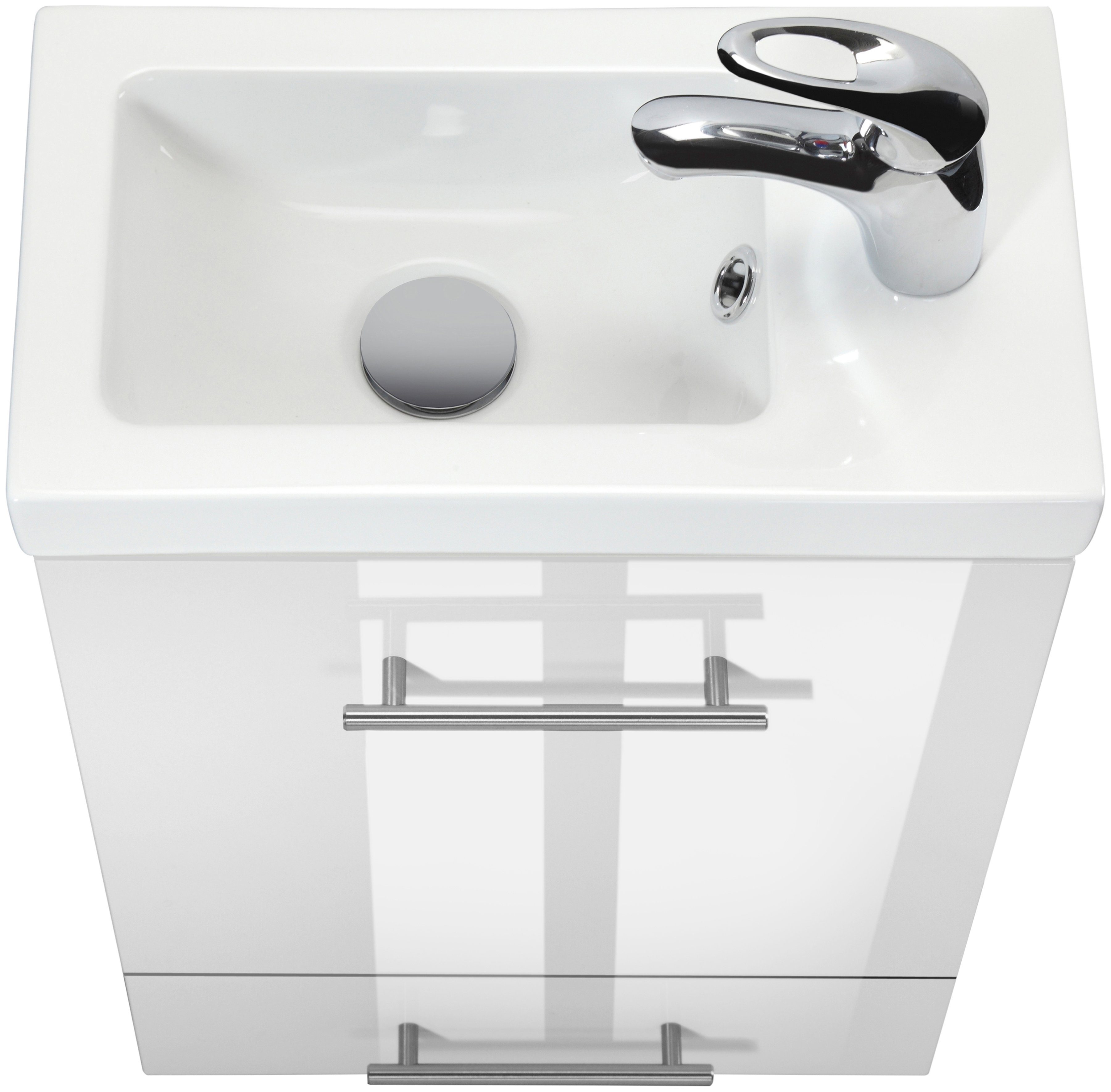 welltime Trento vanity set, various designs and colors, (set of 4), bathroom furniture, 40cm wide, SlimLine guest bathroom/guest WC