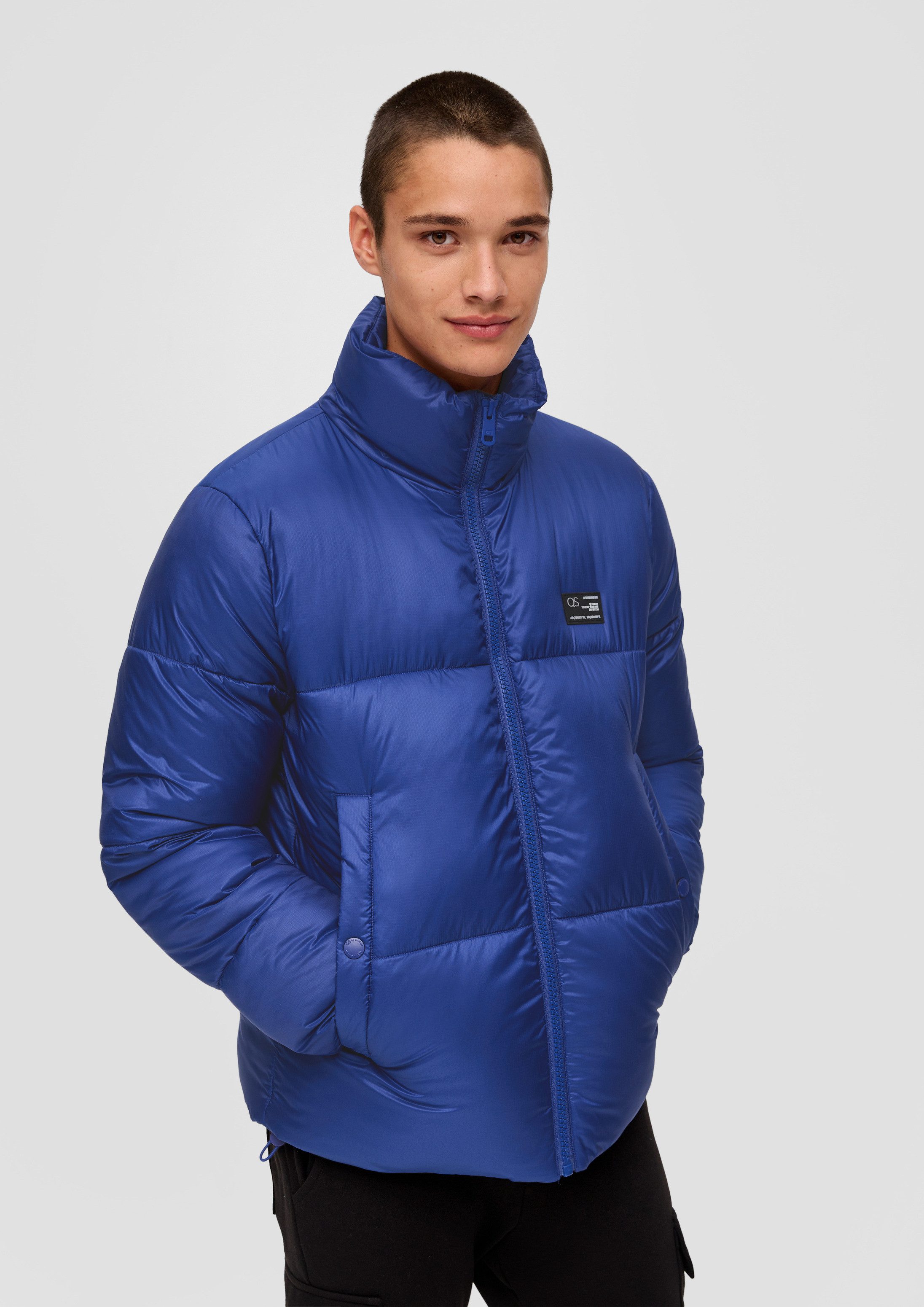 QS Winterjacke Outdoor-Jacke Steppjacke mit Label-Patch