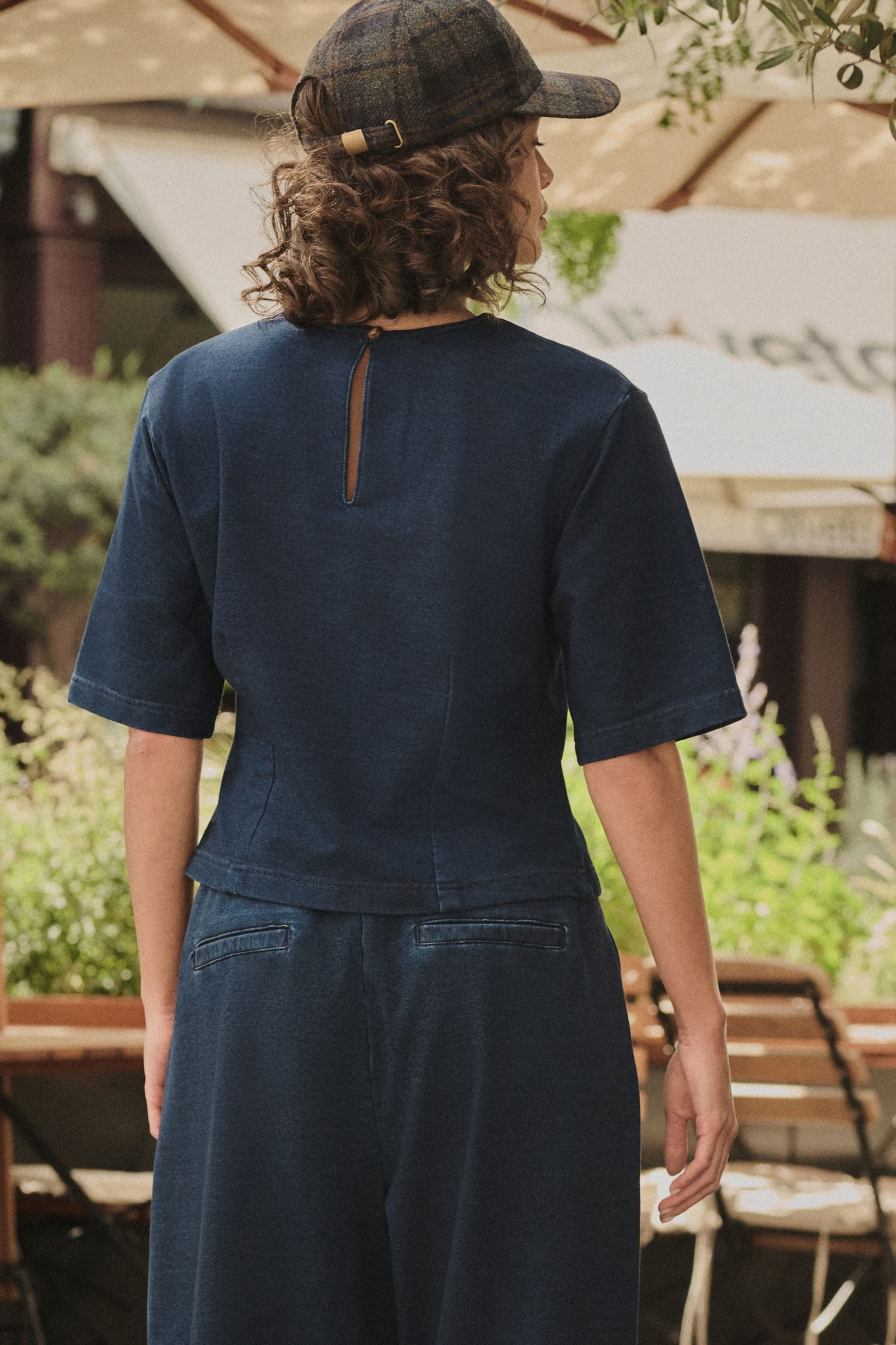 Next T-Shirt Kurzärmeliges Denim-T-Shirt aus Jersey (1-tlg) günstig online kaufen