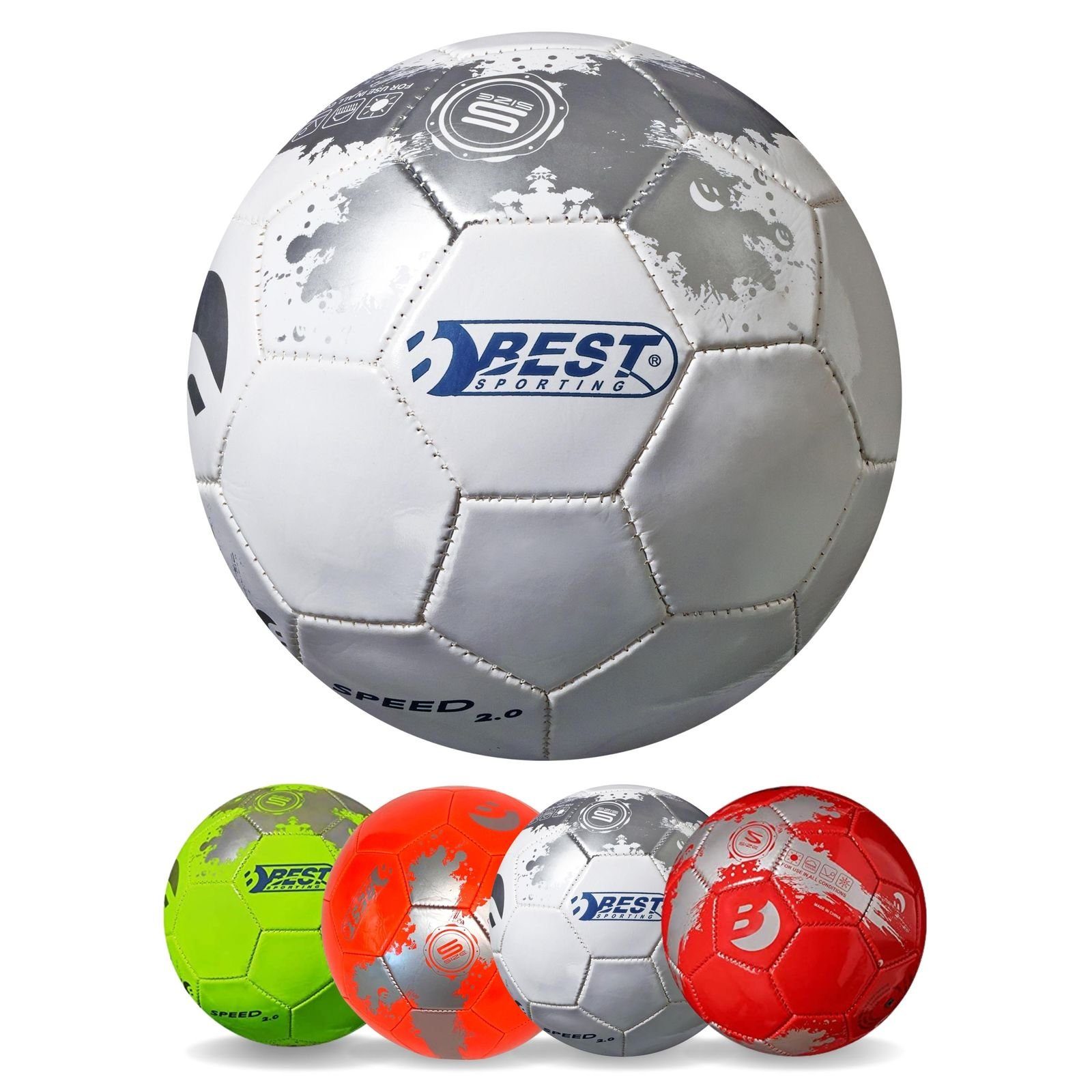 Spielball Speed 2.0 I Bunter Fußball Kinder in Größe 5