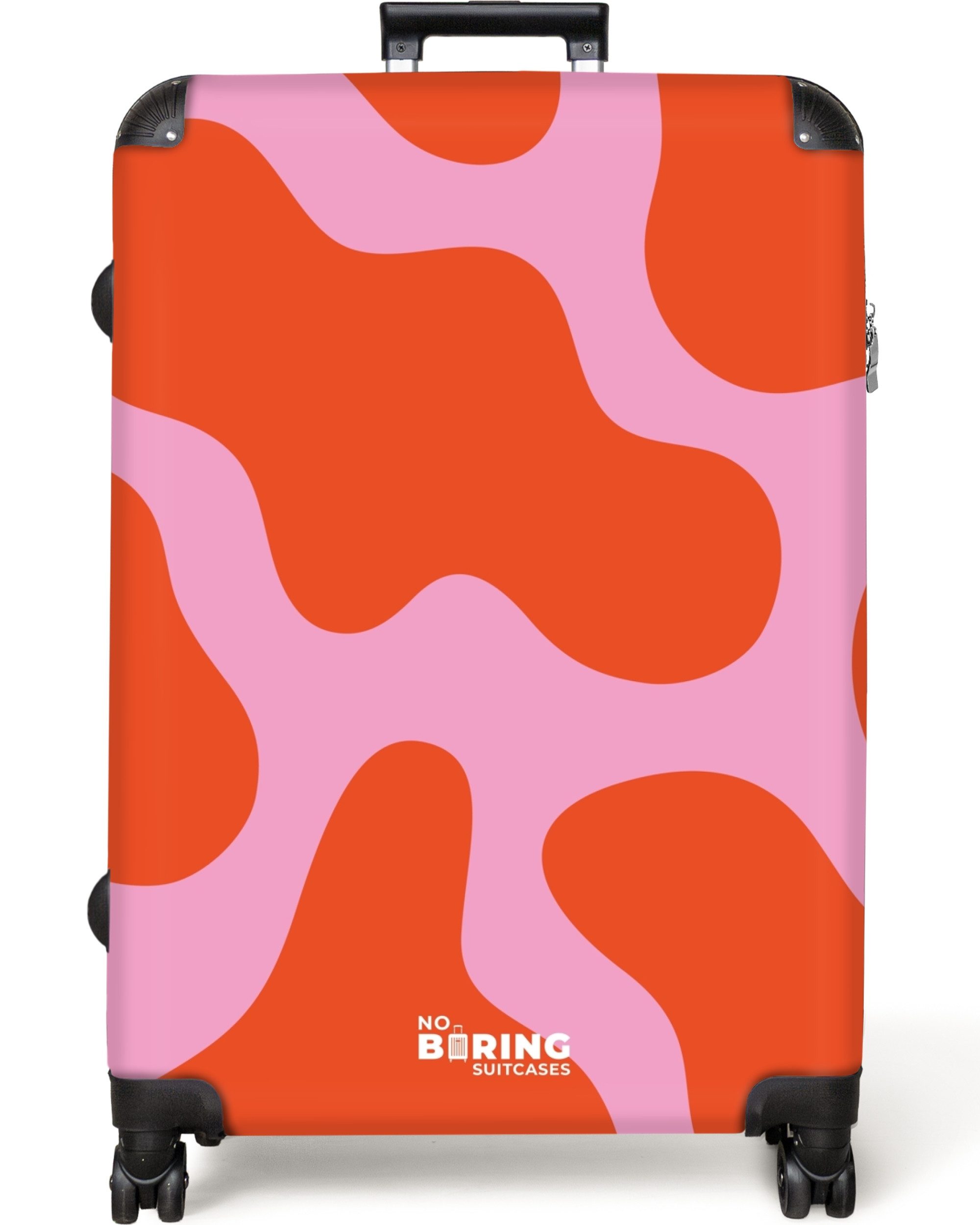 NoBoringSuitcases.com© Hartschalen-Trolley Rosa mit roten Flecken günstig online kaufen