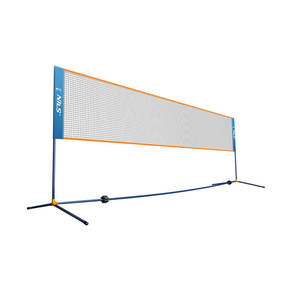 Nils Badmintonnetz Federballnetz Spielnetz Gartennetz (Spar-Set, 1-St., 400 x 155 cm freistehend), freistehend, wetterfest, faltbar, werkzeuglos