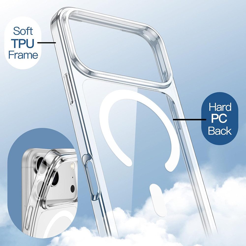 FITSU Handyhülle Hülle Case für iPhone 18 Pro Max Transparent MagSafe kompatibel 6,9 Zoll, Ultraklare Hülle für Apple iPhone 18 Pro Max Case Hybrid Hülle Cover – Bild 5 von 5