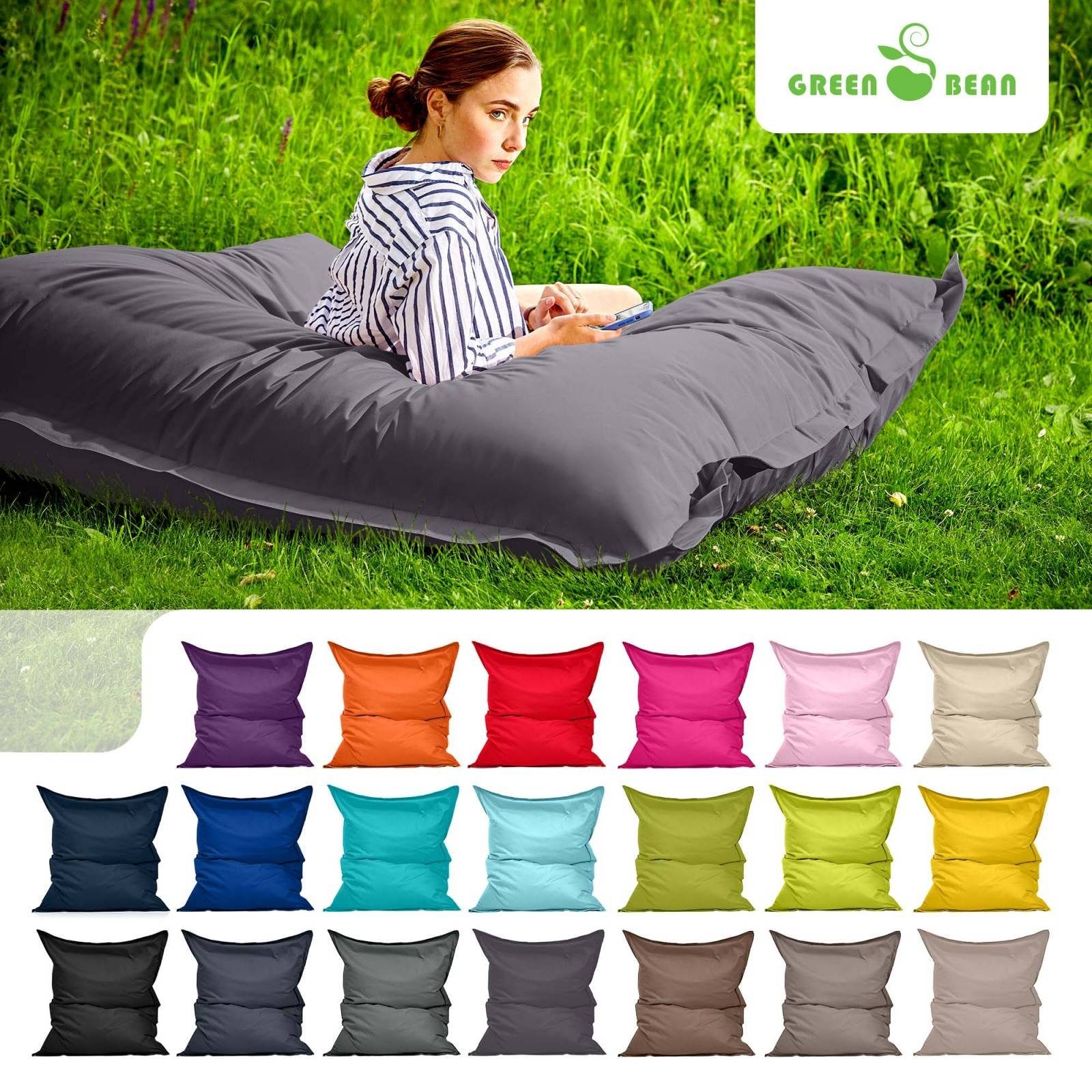 Green Bean Sitzsack Square Outdoor, 140x180cm Kinder & Erwachsene Bean Bag günstig online kaufen