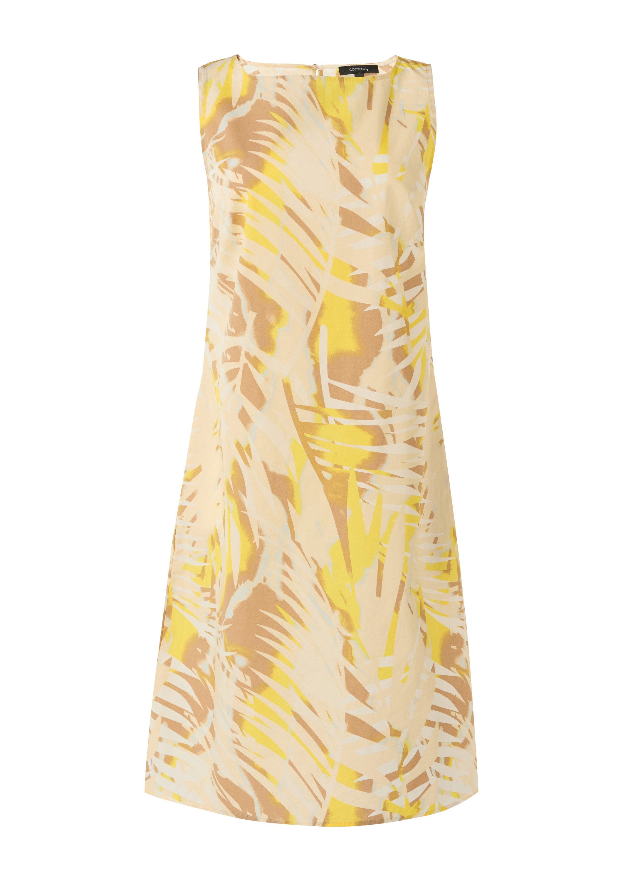 comma Minikleid Kleid Gemustertes Baumwollkleid im Relaxed Fit günstig online kaufen