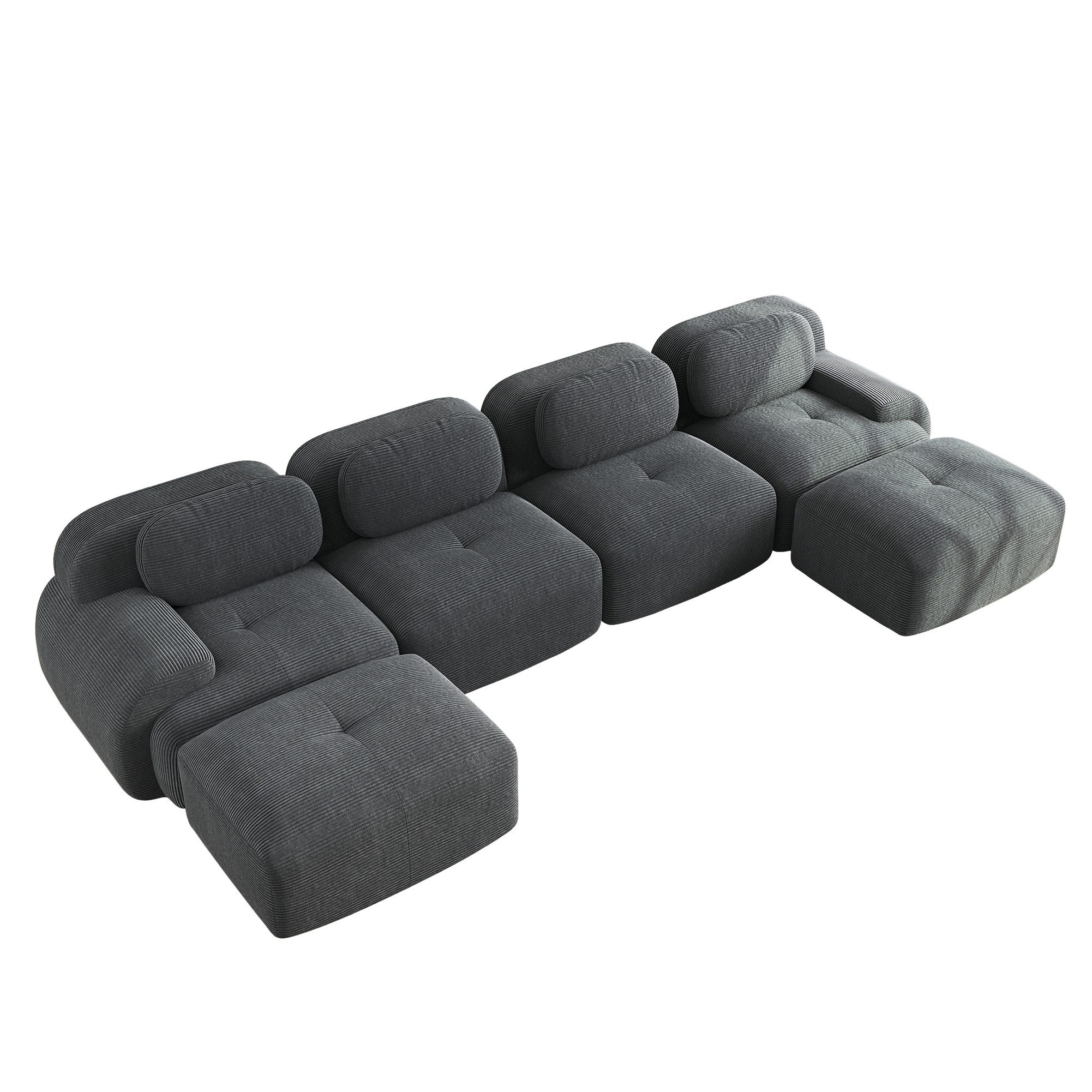 EXTSUD Ecksofa Modulares U-Sofa ohne Montage, günstig online kaufen