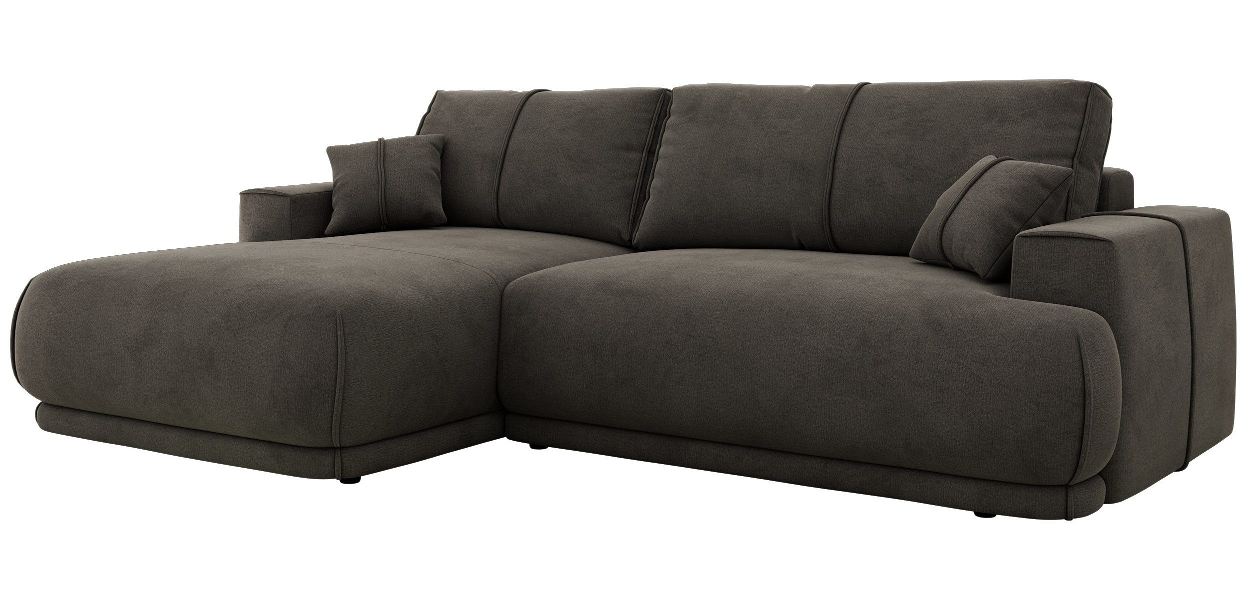 MKS MÖBEL Ecksofa RINA L, Set, mit Schlaffunktion und Bettkasten, DL-Automat, rechts/links wählbar, HR-Schaum & Wellenfedern