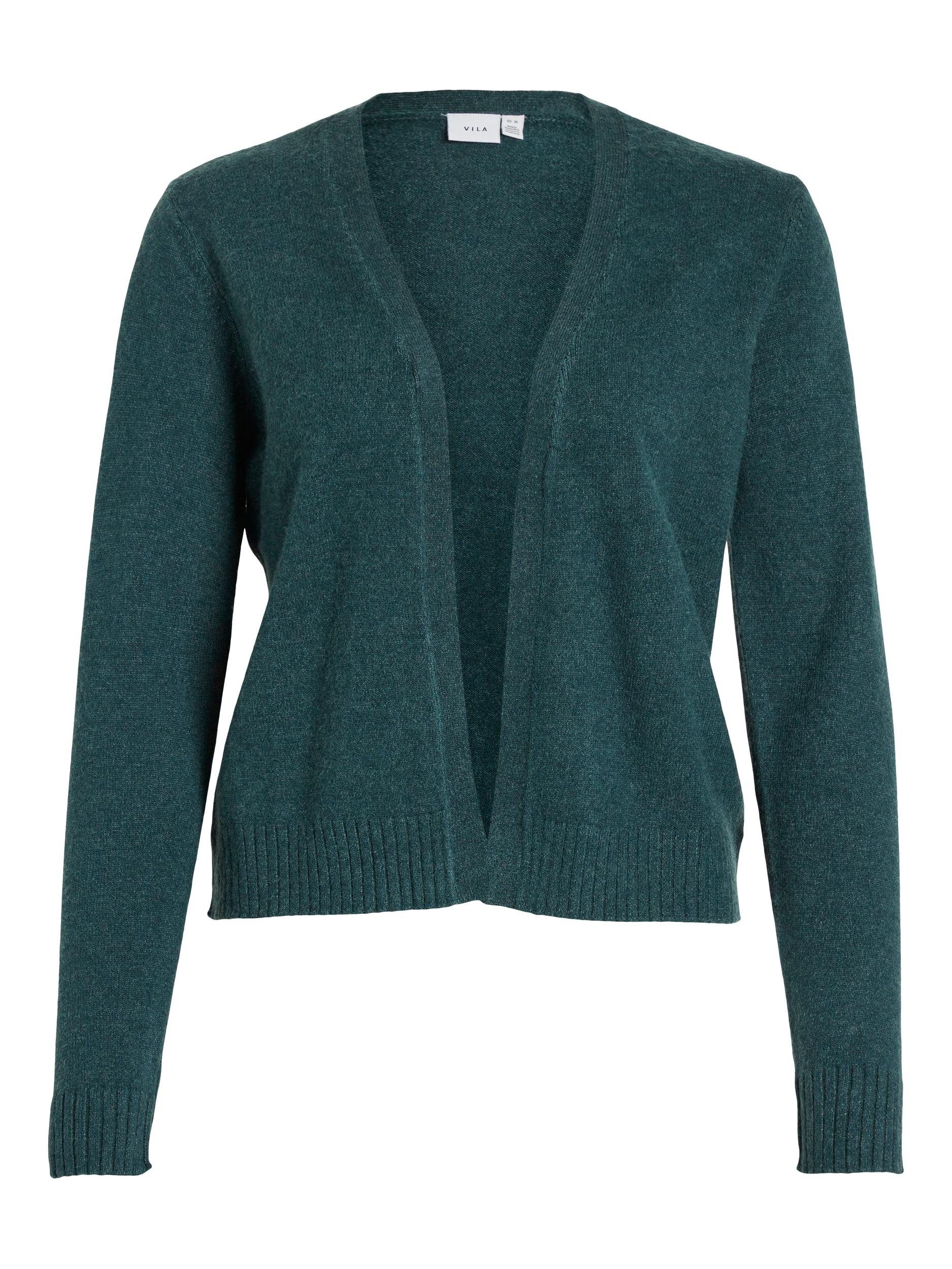 Vila Cardigan VIRIL SHORT L/S KNIT MELANGE Detail:DARK CARDIGAN-NOOS Pine Ponderosa