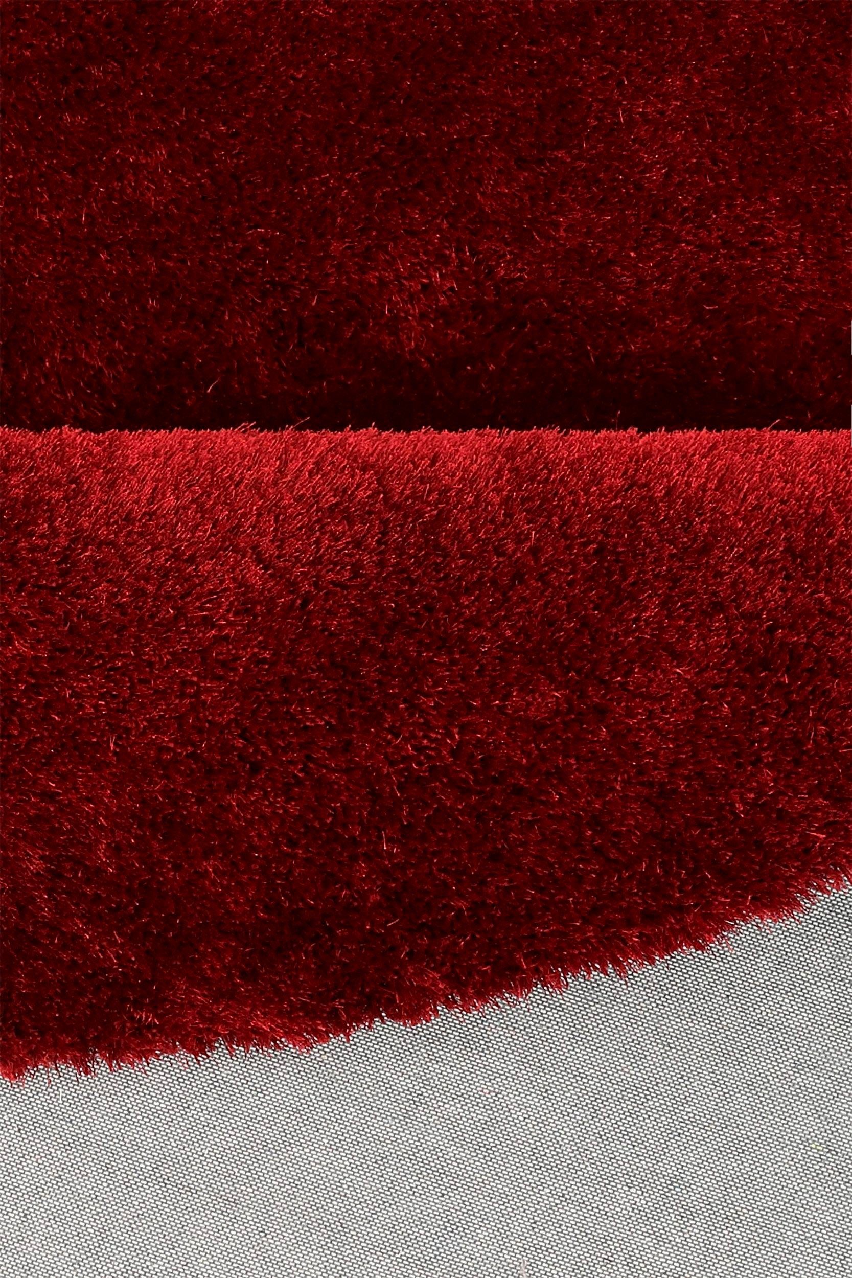 Hochflor-Teppich Dana Teppich, Bruno unifarben, Mikrofaser Höhe: rund, rot Teppiche, Schlafzimmer, Banani, 30 mm, Wohnzimmer, Esszimmer