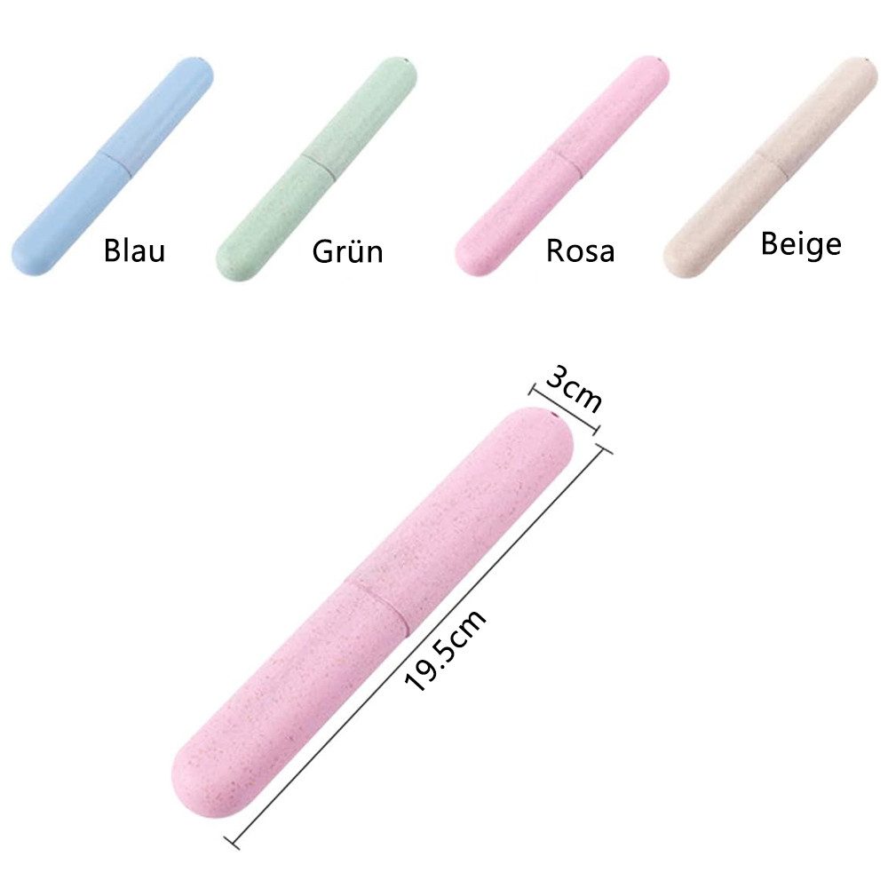 NUODWELL Zahnputzbecher 4 Stück Zahnbürsten etui, leicht und tragbar, geeig günstig online kaufen