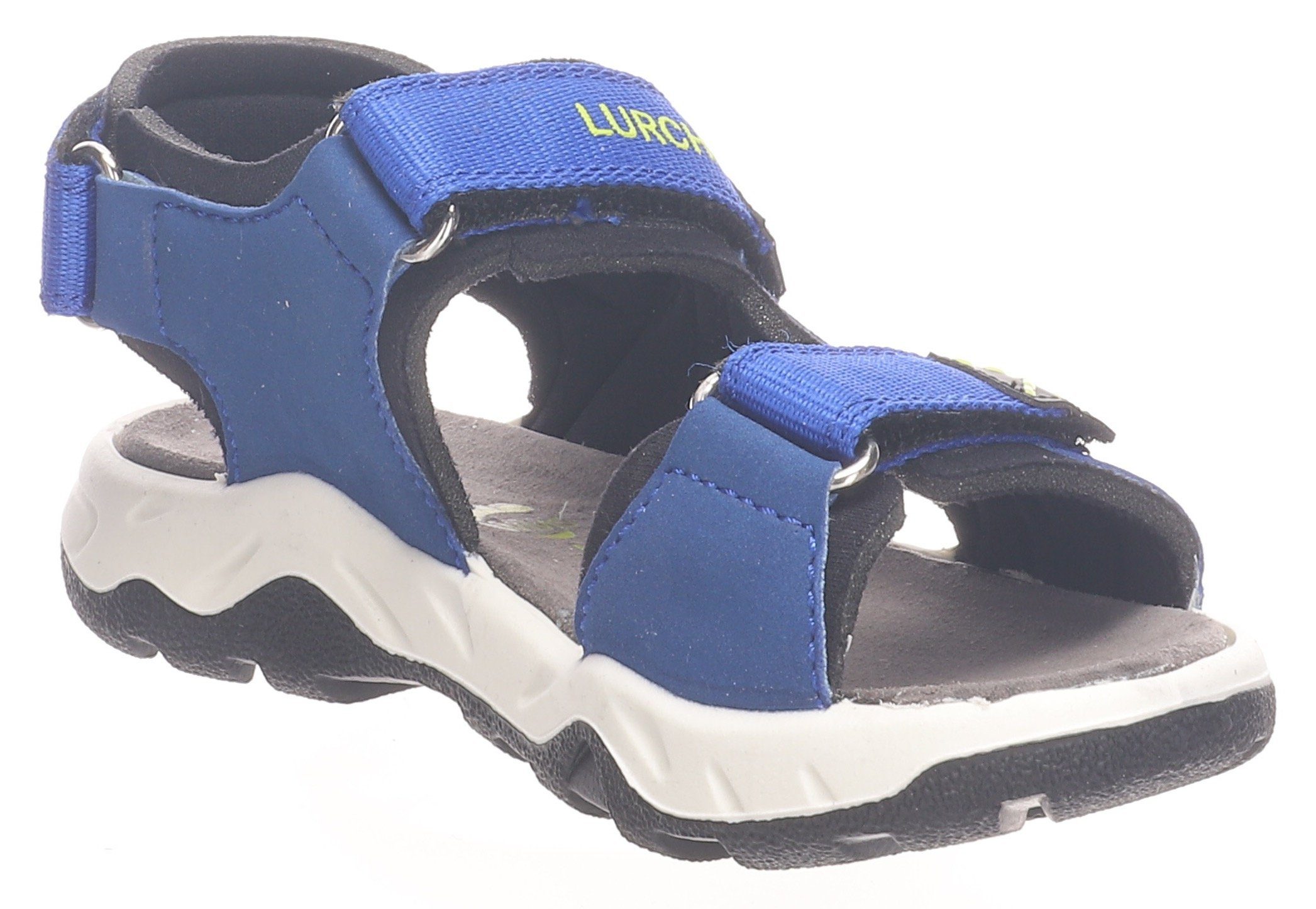 Lurchi ODONO WMS: Sandale Mittel mit farbigen cobaltblau Ziernähten