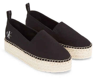 Calvin Klein Jeans PLATFORM ESPADRILLE ML BTW Espadrille Sommerschuh, Slipper, Strandschuh mit Jute Plateausohle