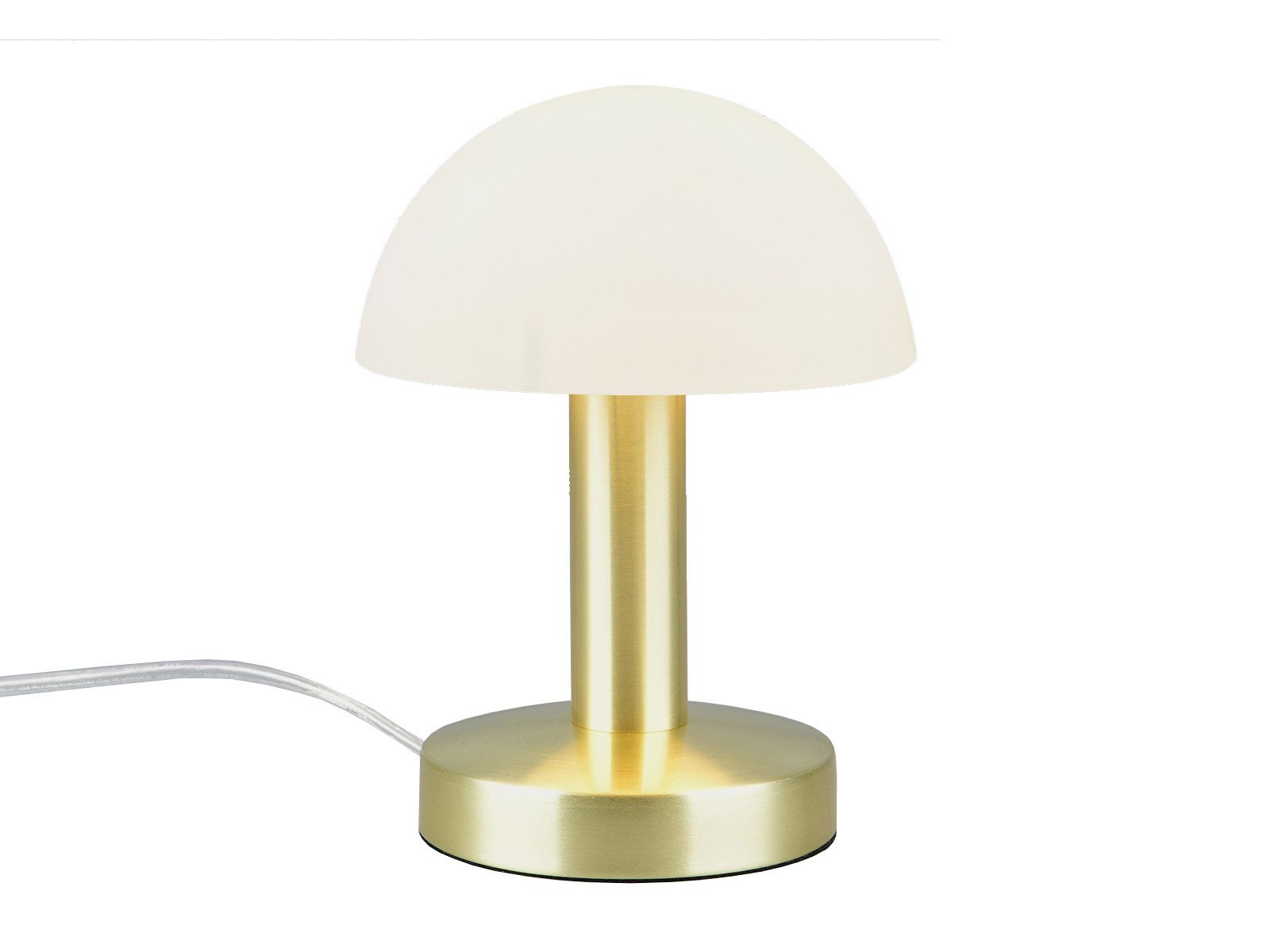 meineWunschleuchte Nachttischlampe Touch Tischlampe mit E14 LED, Höhe 21cm, dimmbar, LED wechselbar, warmweiß, kleine Pilz-Lampe, Designklassiker Tischleuchte mit Glas Lampenschirm