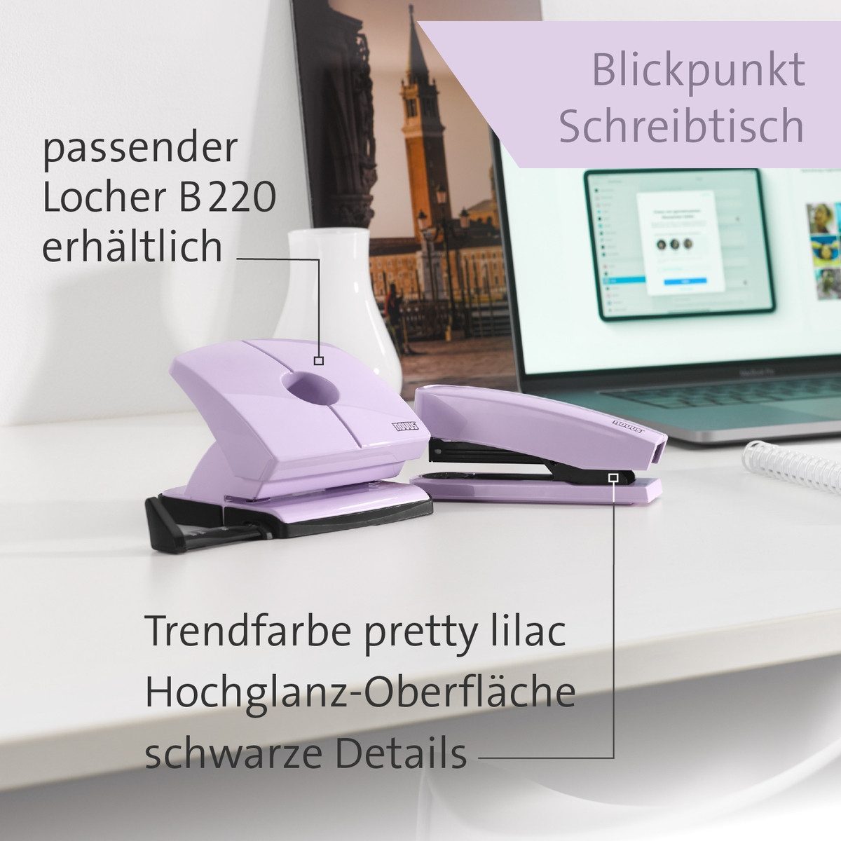 SCHNEIDER NOVUS Heftgerät novus Heftgerät B2 COLOR ID 2.0 pretty lilac
