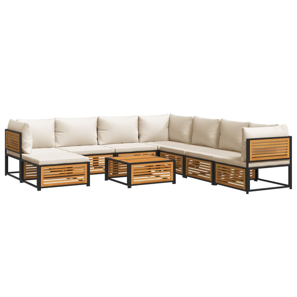 vidaXL Gartenlounge-Set 9-tlg. Garten-Sofagarnitur mit Kissen günstig online kaufen